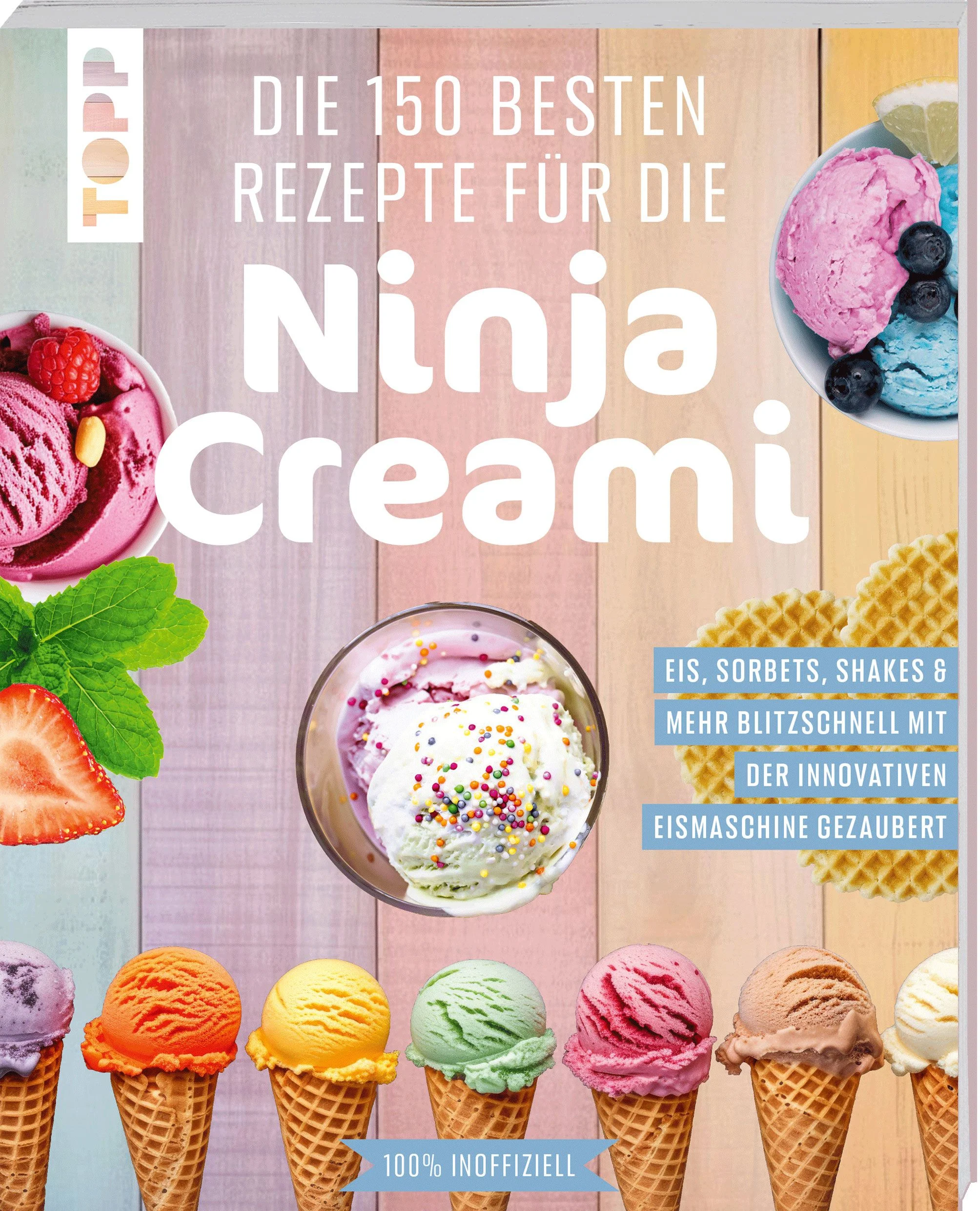 Genieße deine eigene Eiscreme-Manufaktur!Die Ninja Creami ist keine gewöhnliche Eismaschine: Mit ihr lassen sich zahlreiche köstliche kalte Desserts in Sekundenschnelle und mit minimalem Aufwand zubereiten. Durch die vielseitigen Funktionen zauberst du mit der Ninja Creami oder der Ninja Creami Deluxe nicht nur köstliche Eiscreme, sondern auch fruchtige Sorbets, cremige Milchshakes und gesunde Smoothie Bowls!Die Rezepte in diesem Buch umfassen jede Facette und Funktion der innovativen Eismaschine: Entdecke neue Geschmacksrichtungen, experimentiere mit kreativen Ideen und probiere die cleveren Tipps & Tricks gleich mit deiner Ninja Creami aus!Das erwartet dich:150 leckere und einfache Eisrezeptetrendige Eiscremes, erfrischende Cocktailsorbets, Slushis oder Frozen Yoghurtauch für spezielle Ernährungsbedürfnisse: vegan, zuckerfrei, proteinreichgeeignet für Ninja Creami, Ninja Creami Deluxe und Ninja Swirl by Creami