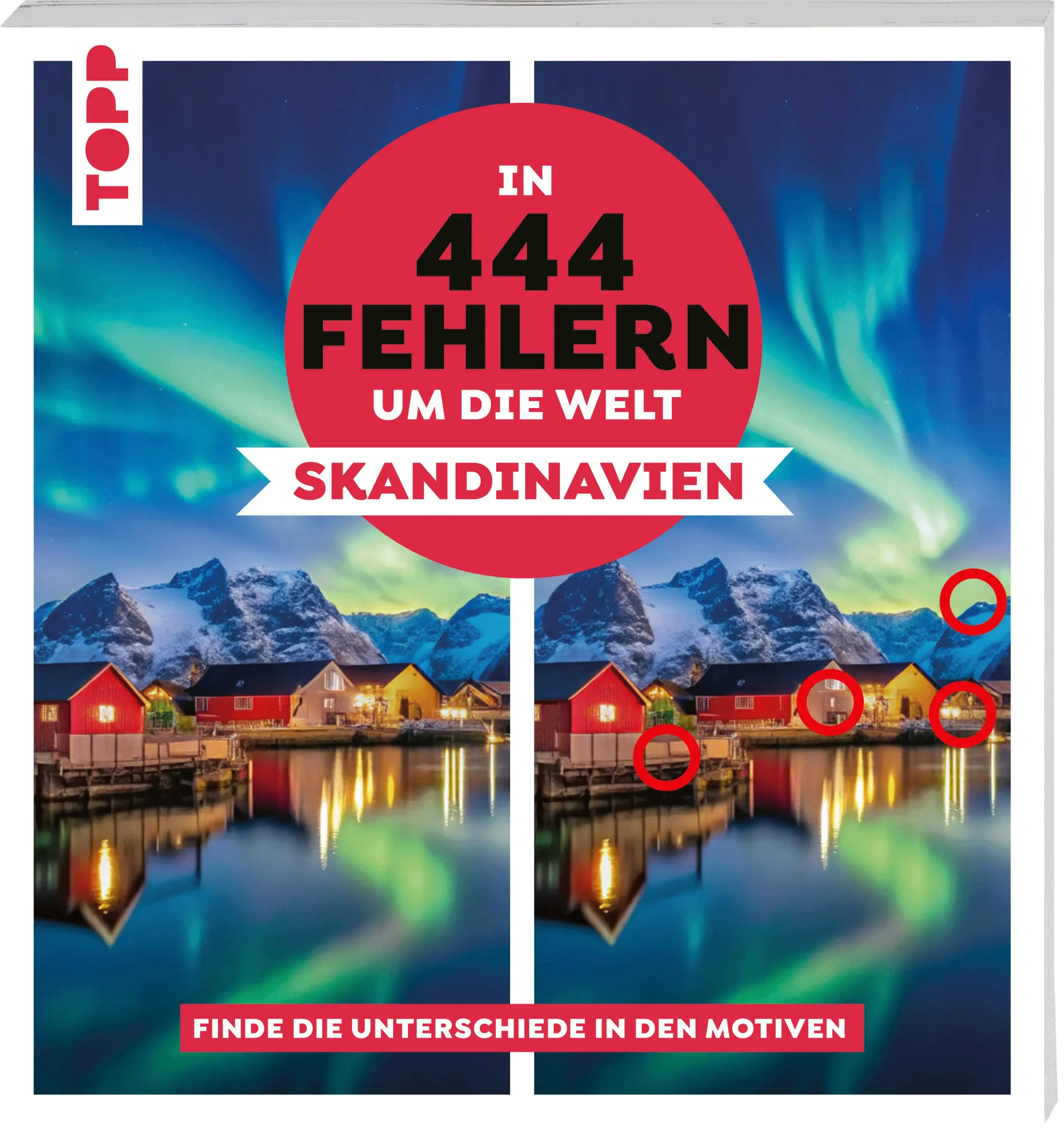 Entdecke Skandinavien mit scharfem BlickLass dich von 44 traumhaften Bildern nach Schweden, Norwegen, Finnland und Dänemark entführen. Löse knifflige Suchrätsel und finde alle Bildfehler in den idyllischen Motiven Nordeuropas. Erlebe Fernweh auf 112 Seiten und erkunde die traumhafte Landschaft Skandinaviens!Das erwartet dich:herausfordernde Fehlersuche für Erwachsenegroße, hochauflösende Fotografieninkl. Lösungsteilideale Beschäftigung für lange Flüge und Zugreisenperfektes Geschenk für Weltenbummler:innen und Globetrotter:innenAltersempfehlung: ab 10 Jahren