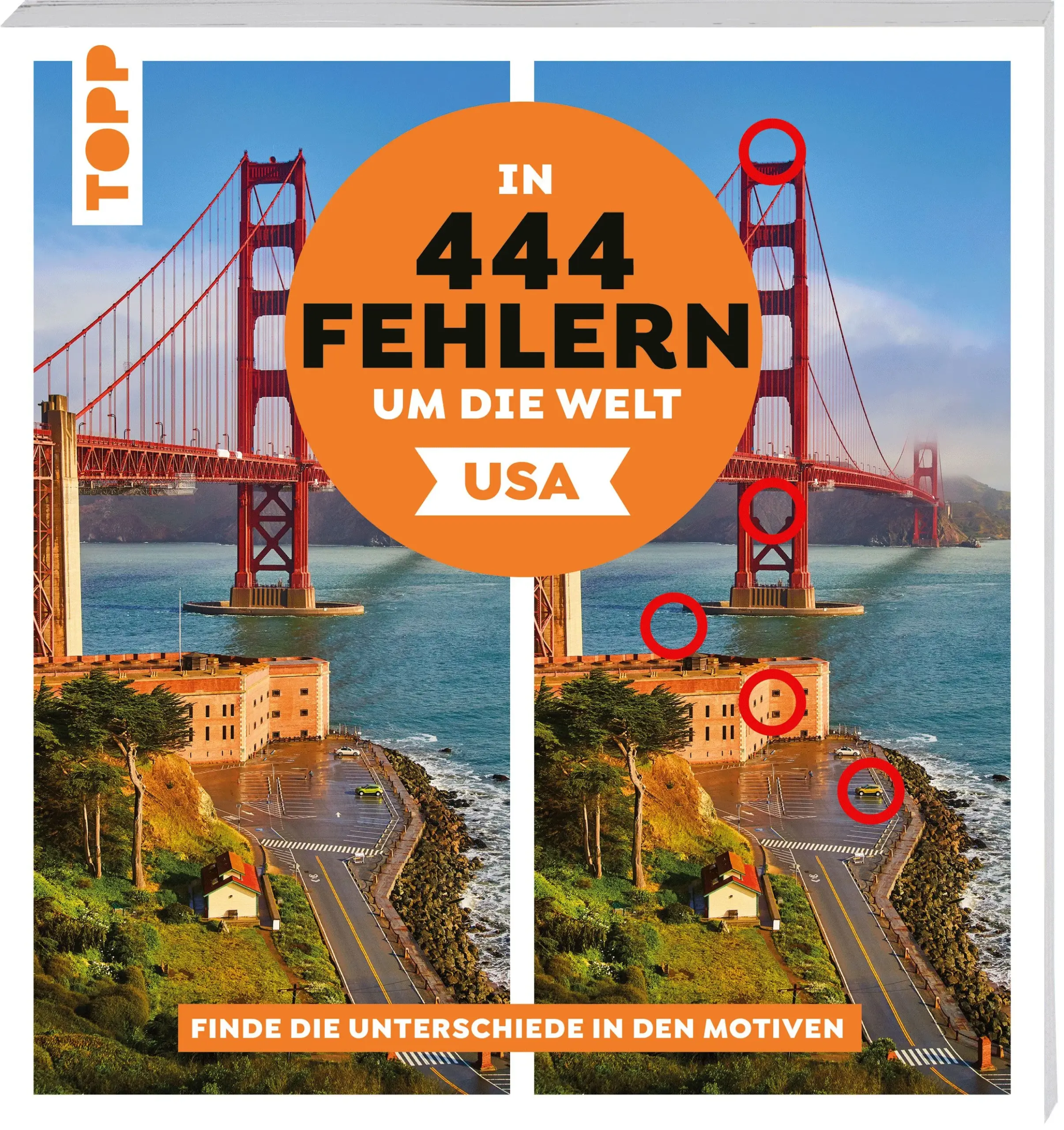 Entdecke die USA mit scharfem BlickLass dich von 44 abwechslungsreichen Bildern nach New York, Kalifornien und New Orleans entführen. Löse knifflige Suchrätsel und finde alle Bildfehler auf deiner Reise quer durch die USA. Erlebe Fernweh auf 112 Seiten und erkunde die verschiedensten Winkel der Vereinigten Staaten!Das erwartet dich:herausfordernde Fehlersuche für Erwachsenegroße, hochauflösende Fotografien inkl. Lösungsteilideale Beschäftigung für lange Flüge und Zugreisenperfektes Geschenk für Weltenbummler:innen und Globetrotter:innenAltersempfehlung: ab 10 Jahren
