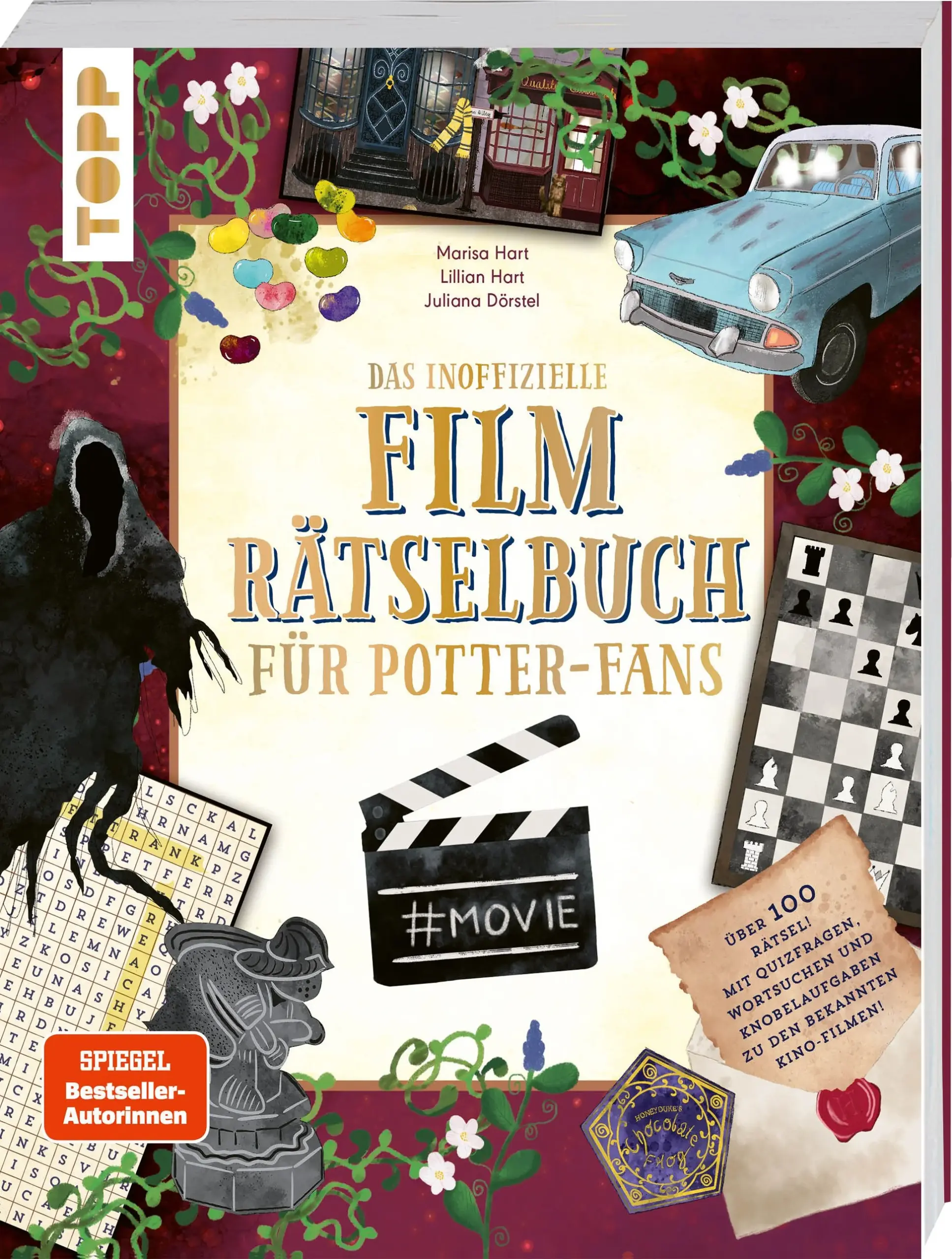 Das ultimative Harry Potter-Film-Rätselbuch – Anschauen, Miträtseln, Wissen testenDu kennst jedes Detail der Harry Potter-Filme, weißt, was Dumbledore am liebsten nascht und kannst jede Szene aus Hogwarts, Hogsmeade und Gringotts im Schlaf mitsprechen? Dann stelle dein Wissen mit diesem magischen Rätselbuch auf die Probe!Hier ist das perfekte Rätselbuch für euren Filmabend. Ob vorher, nachher oder sogar währenddessen: mit diesen handgemachten Rätselaufgaben werdet ihr eure Lieblingsfilme nochmal ganz neu entdecken.Die Autorinnen Marisa (@marisa_hart) und Lillian Hart haben ihre Leidenschaft für das Harry Potter-Universum in dieses ultimative Quiz- und Rätselbuch gesteckt – voller zauberhafter Herausforderungen für wahre Fans.Das erwartet dich:160 Seiten voller Magieüber 100 Quiz- und Rätselaufgabenkreative ChallengesLabyrinthe, Wortsuchen, Fehlersuchbilder u. v. m.perfekt abgestimmt auf die 8 Filmehochwertige GoldfolienprägungAltersempfehlung: ab 14 JahrenPerfekt als Geschenk für alle Potterheads!