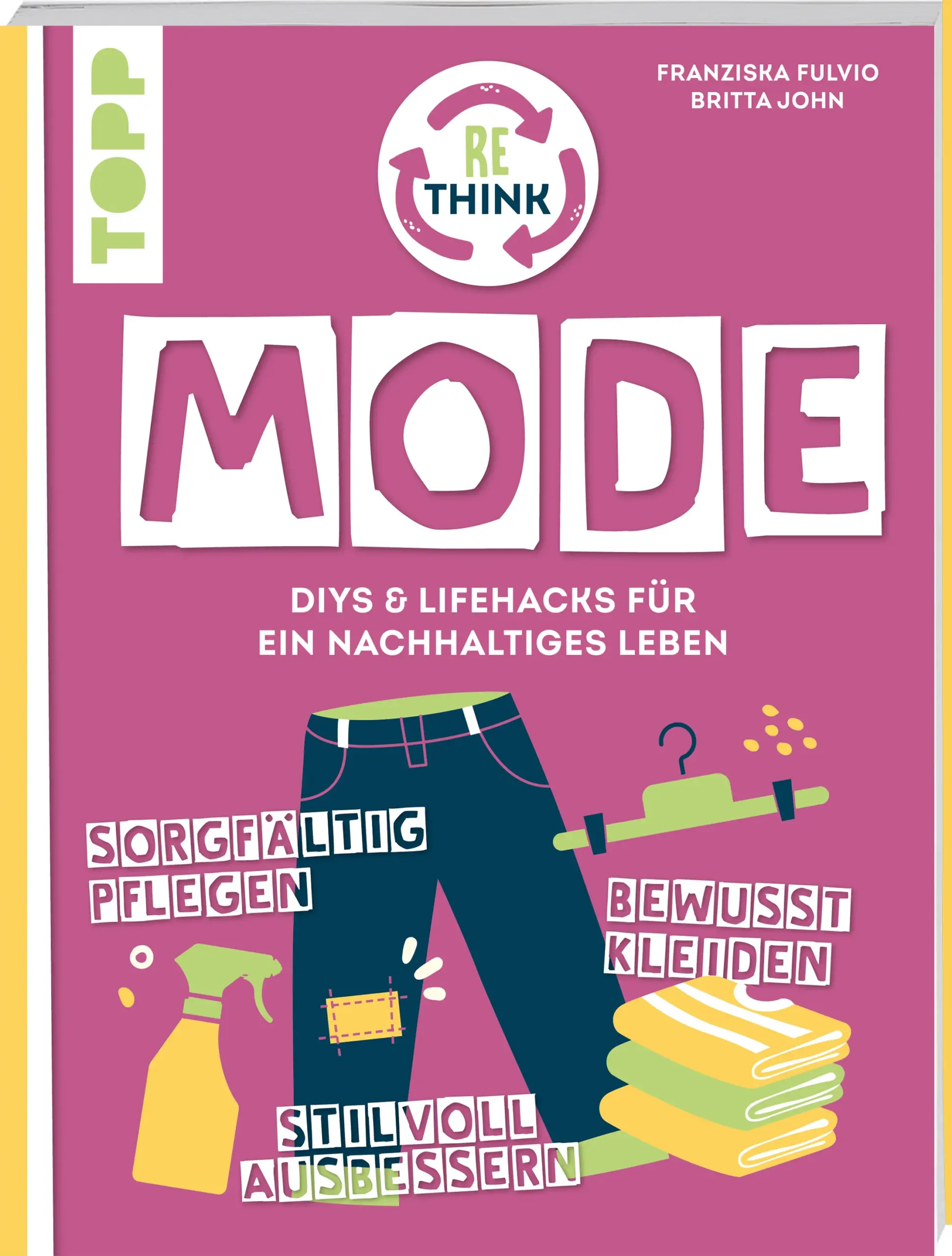 Rethink Mode: Denk um rund um deinen KleiderschrankDie Textilindustrie ist einer der größten Industriezweige der Welt. Die Modewelt dreht sich schnell, jeder von uns konsumiert unzählige Kleidungsstücke, Schuhe und Accessoires jedes Jahr. Lass uns umdenken! Hier findest du wichtige Fakten, Infos und Tipps rund um nachhaltigen und bewussten Umgang mit deiner Garderobe, wie du deine Lieblingsstücke wäschst und pflegst, bei Bedarf professionell reparierst und ihnen so ein langes Leben schenkst - ganz nebenbei schonst du dabei auch noch deinen Geldbeutel. Auch an deine Taschen, Schuhe und Accessoires ist dabei gedacht. Dazu gibt es ausführliche Anleitungen für einfache Arbeiten wie Knöpfe annähen und Säume ausbessern, aber du lernst auch, wie du beispielsweise einen kaputten Reißverschluss ersetzen kannst. Starte auf deinen Weg zu einem nachhaltigen Kleiderschrank!Ebenfalls in der Reihe erhältlich: Rethink DIYRethink HaushaltRethink Essen