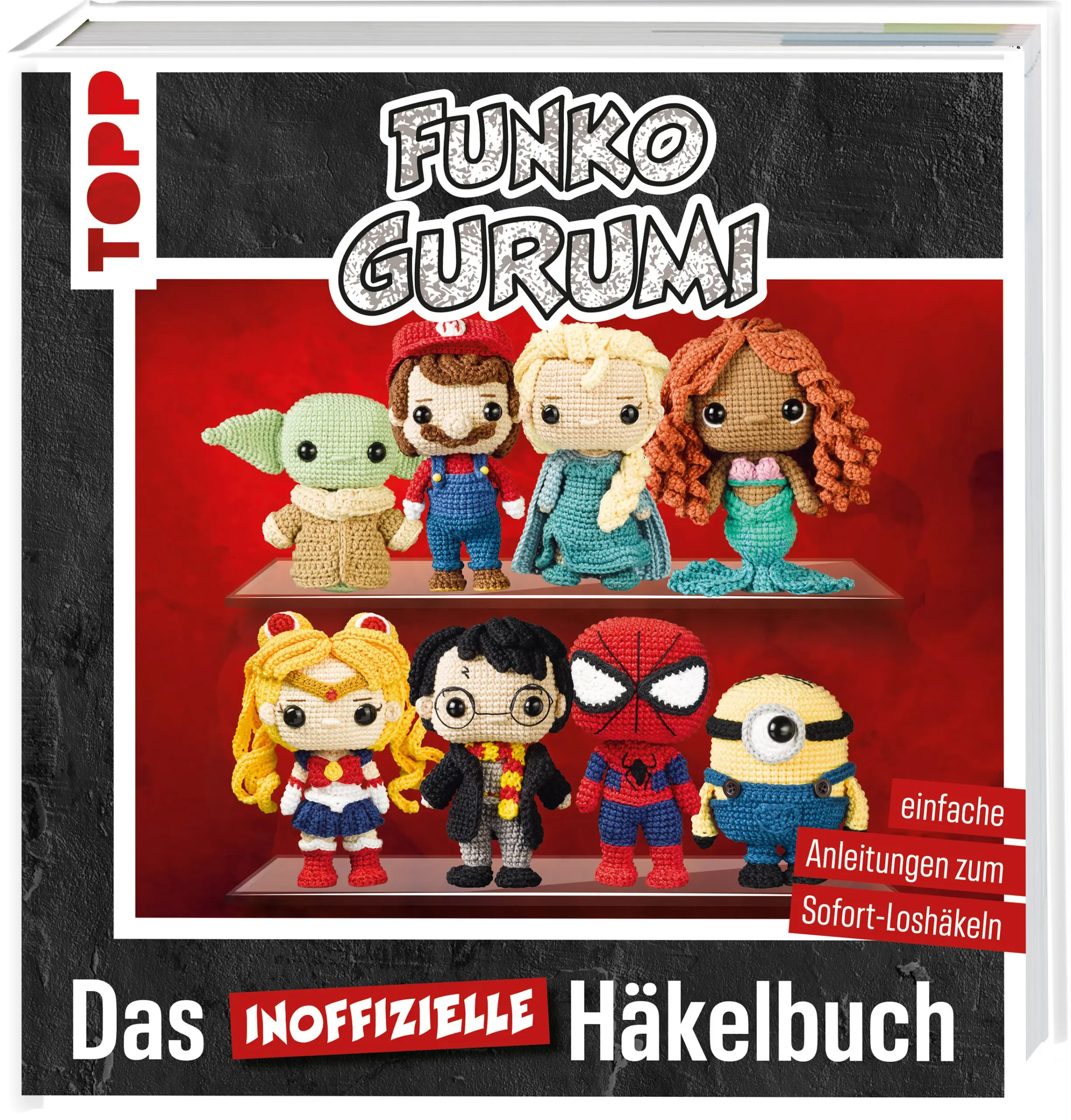 FunkoPOP meets Häkeln!Die beliebten Kultfiguren mit Sammelcharakter gibt es nun endlich zum Selberhäkeln. Ob als Geschenk oder für die eigenen Regale, Charaktere wie Harry Potter, Königin Elsa, Baby Yoda oder Super Mario eignen sich perfekt als Deko für die eigenen (oder fremden) vier Wände.Mit Hilfe der einfachen Anleitungen für Anfänger:innen als auch Fortgeschrittene können die kleinen Figuren mit dem Quadratschädel im Nu selbst gehäkelt werden. Außerdem zeigen Erklärvideos auf Englisch, wie zum Beispiel der Kopf richtig ausgestopft werden kann oder was du tun musst, damit dein Funkogurumi von alleine stehen bleibt. Also ran an die Häkelnadel und los geht's!Mehr als 20 der kleinen und superniedlichen Figuren zum SelberhäkelnDurch einfache Anleitungen und viele Schrittbilder für Anfänger:innen und Fortgeschrittene geeignetEnthalten sind viele der beliebtesten Charaktere der aktuellen Popkultur