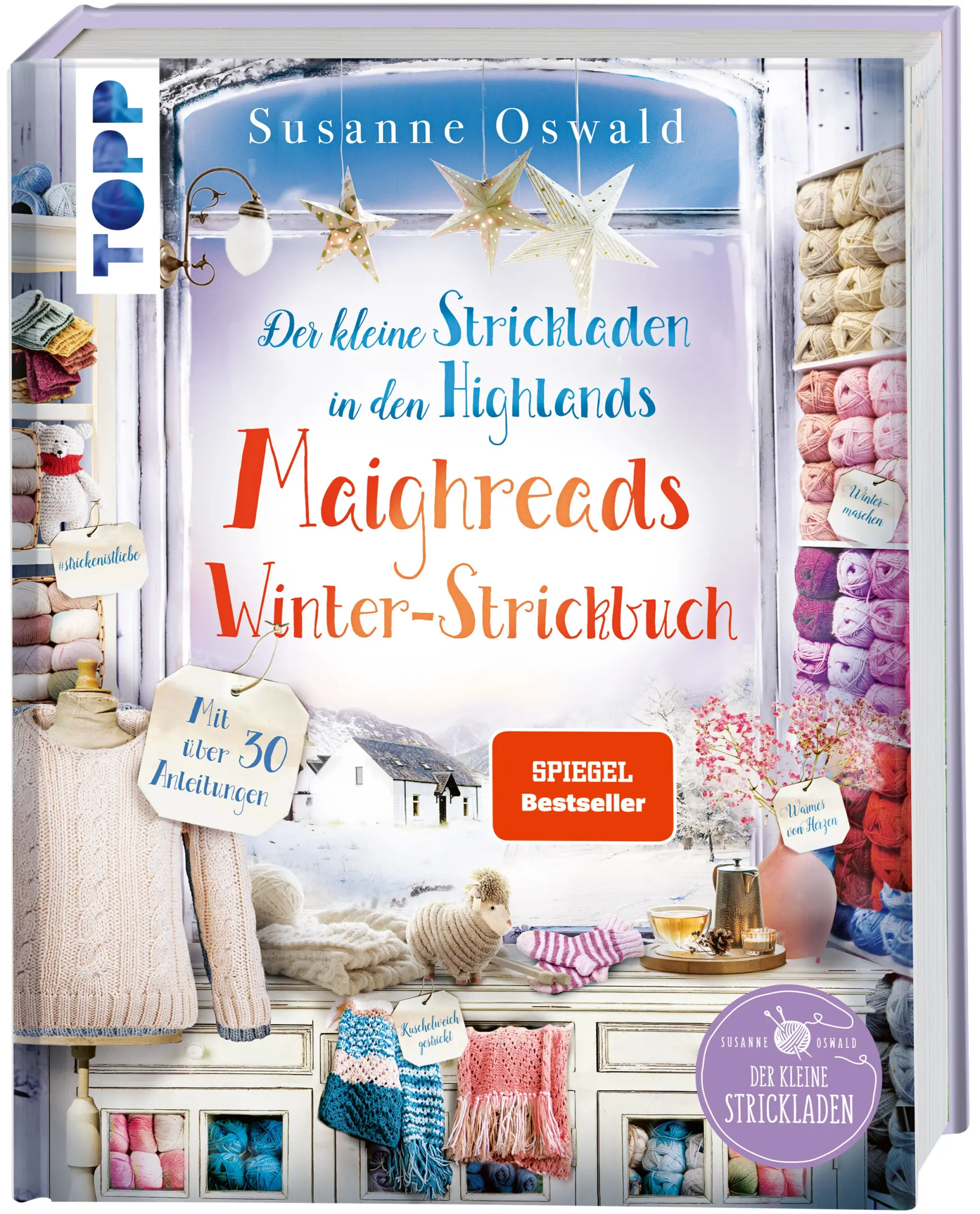 Es wird Winter im kleinen Strickladen in den HighlandsMaighread, die Heldin aus der wunderbaren Roman-Reihe „Der kleine Strickladen in den Highlands”, freut sich auf die kalte Jahreszeit. Mit Unterstützung der Erfolgsautorin Susanne Oswald widmet sie sich in ihrem neuen Strickbuch ganz den Projekten für die frostigen Temperaturen. Über 30 neue Anleitungen sind ihr dabei von den Stricknadeln gehüpft und begeistern nicht nur die Leser:innen der beliebten Romane: Ob kuschelige Tücher, wunderbar weiche Schals, herrliche Pullover oder schicke Wintersets bestehend aus Mützen, Handstulpen und Loop, Poncho oder Tuch - hier ist für jede Stricklaune bestimmt das richtige Projekt mit dabei. Aber auch hübsche Kleinigkeiten zum Verschenken oder als winterliche Deko-Idee dürfen natürlich nicht fehlen.Um die kuscheligen Monate besonders zu genießen, sind in diesem Buch auch ein paar Anleitungen von Maighreads liebsten Freundinnen enthalten: Eilidhs Mince Pies oder Chloes Lieblings-Wintertee warten nur darauf, probiert zu werden!Das erwartet Sie:Über 30 neue Anleitungen aus der Feder der beliebten Roman-Heldin Maighread mit Unterstützung durch Susanne OswaldLeckere Rezepte von Eilidh und DIYs von ChloeNeue Anekdoten rund um die beliebten Bewohner:innen des beschaulichen schottischen Dörfchens CallwellTechnikteil für kleine Strickhürden und mit den wichtigsten Maschenarten Über die AutorinSusanne Oswald ist Bestseller-Autorin – ihr Traum wurde wahr. Die gebürtige Freiburgerin liebt das Meer. Gemeinsam mit ihrem Mann am Strand spazieren zu gehen und den Abend vor dem Kamin mit Strickzeug auf dem Schoß ausklingen zu lassen. Die Winterzeit gehört für sie mit zur schönsten Zeit des Jahres. Sie freut sich darauf, mit ihren Heldinnen und Helden die kalte Jahreszeit zuerleben und besondere Momente mit Fantasie und Buchstaben in Geschichten Wirklichkeit werden zu lassen.