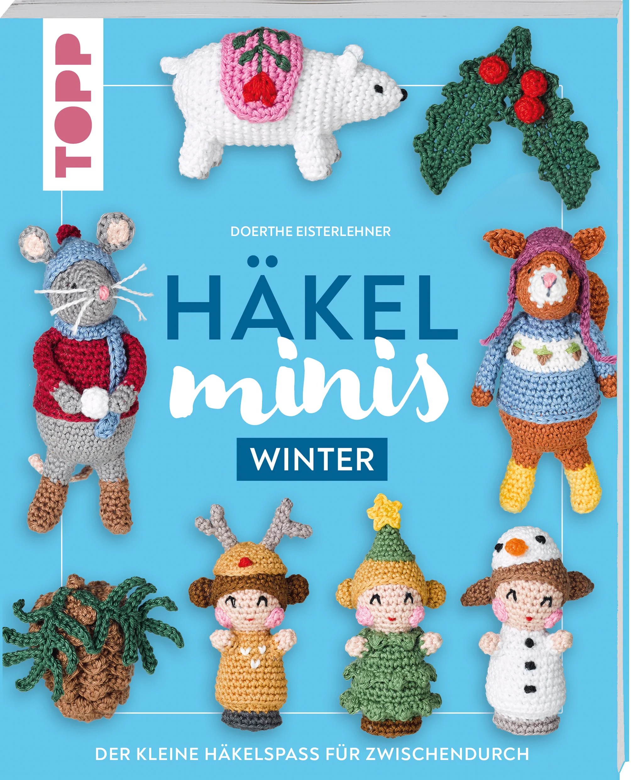 Schneller Häkelspaß für die Winter- und WeihnachtszeitEndlich geht die schönste Zeit des Jahres wieder los! Wir freuen uns auf gemütliche Tage mit Häkelnadeln und Garn und lassen zauberhafte Dekorationen und Geschenke entstehen. Zum Schmücken des Baumes, als Geschenkanhänger, kleine Aufmerksamkeit oder Dekorationen für die festliche Tafel -  kleine Häkelfiguren sind immer willkommen. Für gemütlichen Häkelspaß in der Winter- und Weihnachtszeit sorgen 15 niedliche Häkelideen. Schneeman, Rentier, Tannenbäumchen, Eisbär oder Wintermaus - diese Modelle und noch viel mehr erwarten Sie in diesem Buch.Über die AutorinFür Doerthe Eisterlehner, alias Frau Apfelkern, ist Häkeln im Winter ein Muss. Wenn es draußen eisig ist und Weihnachten vor der Tür steht, dann gibt es kein Halten mehr und sie erschafft kleine zauberhafte und farbenfrohe Figuren. Zum Dekorieren, Spielen und Verschenken sind die liebenwerten Kleinigkeiten perfekt.