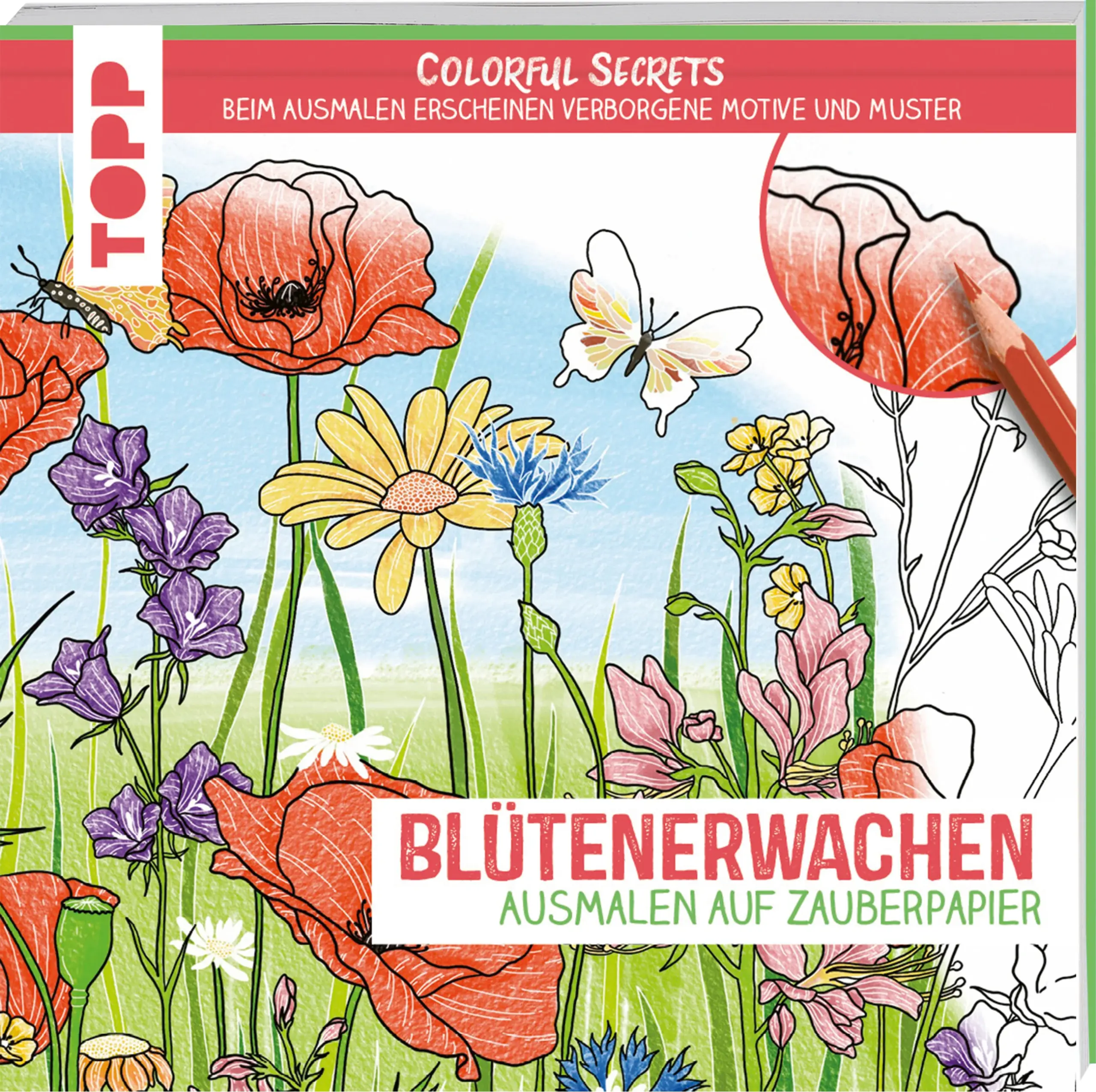 Auf den ersten Blick nur eine Blume ... doch beim Ausmalen erscheinen plötzlich feine Details und Überraschungen! Der fünfte Band der beliebten 