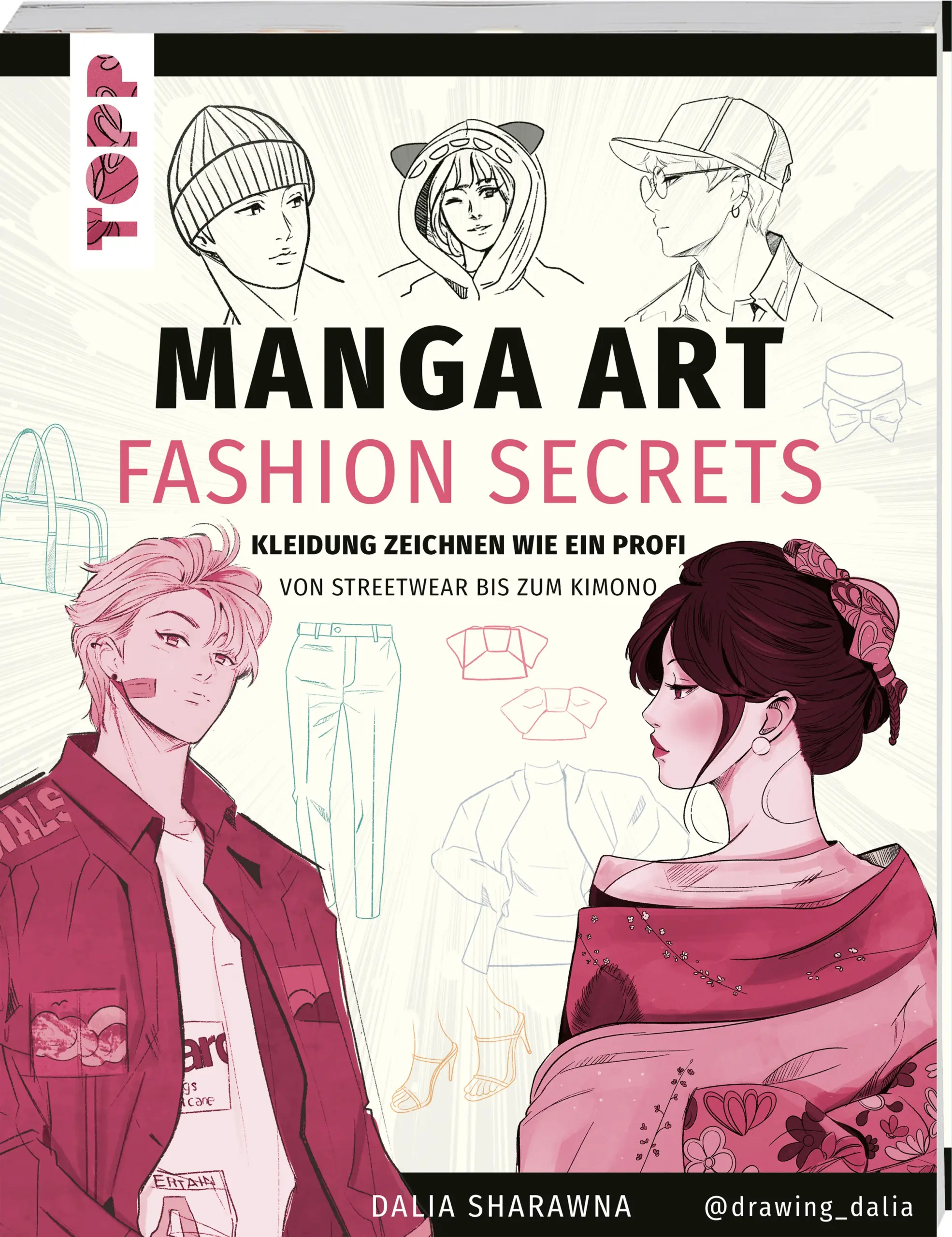 Du möchtest deine Manga-Figuren gerne in stylische Kleidung hüllen, bist dir aber nicht sicher, wie du das machst? Dann ist dieses Buch genau das Richtige! Die bekannte Mangaka Dalia zeigt dir alles rund um das Thema Mode im Manga-Stil:Ob lässige Streetwear, schicke Abendkleidung oder ein traditioneller Kimono: Hier lernst du, wie du verschiedene Styles zeichnest und einen stimmigen Look entwirfst.Du möchtest deine Figur bei einem Regenspaziergang in Szene setzen oder sie bei einem gemütlichen Abend zuhause zeigen? Oder ein Setting an einer japanischen Schule mit den typischen Schuluniformen zeichnen? Kein Problem! In diesem Buch findest alles von saisonaler Kleidung über klassische japanische Mode und aktuelle Fashion-Trends bis hin zu Loungewear.Natürlich gibt es auch Anleitungen, wie du passende Accessoires, Frisuren, Schuhe und vieles mehr zeichnest.Besonders hilfreich: Andere bekannte Manga-Künstler:innen haben einen Auftritt im Buch und teilen ihre Zeichentipps.Also schnapp dir einen Bleistift und lass dich von der Autorin zu eigenen Modekreationen inspirieren!