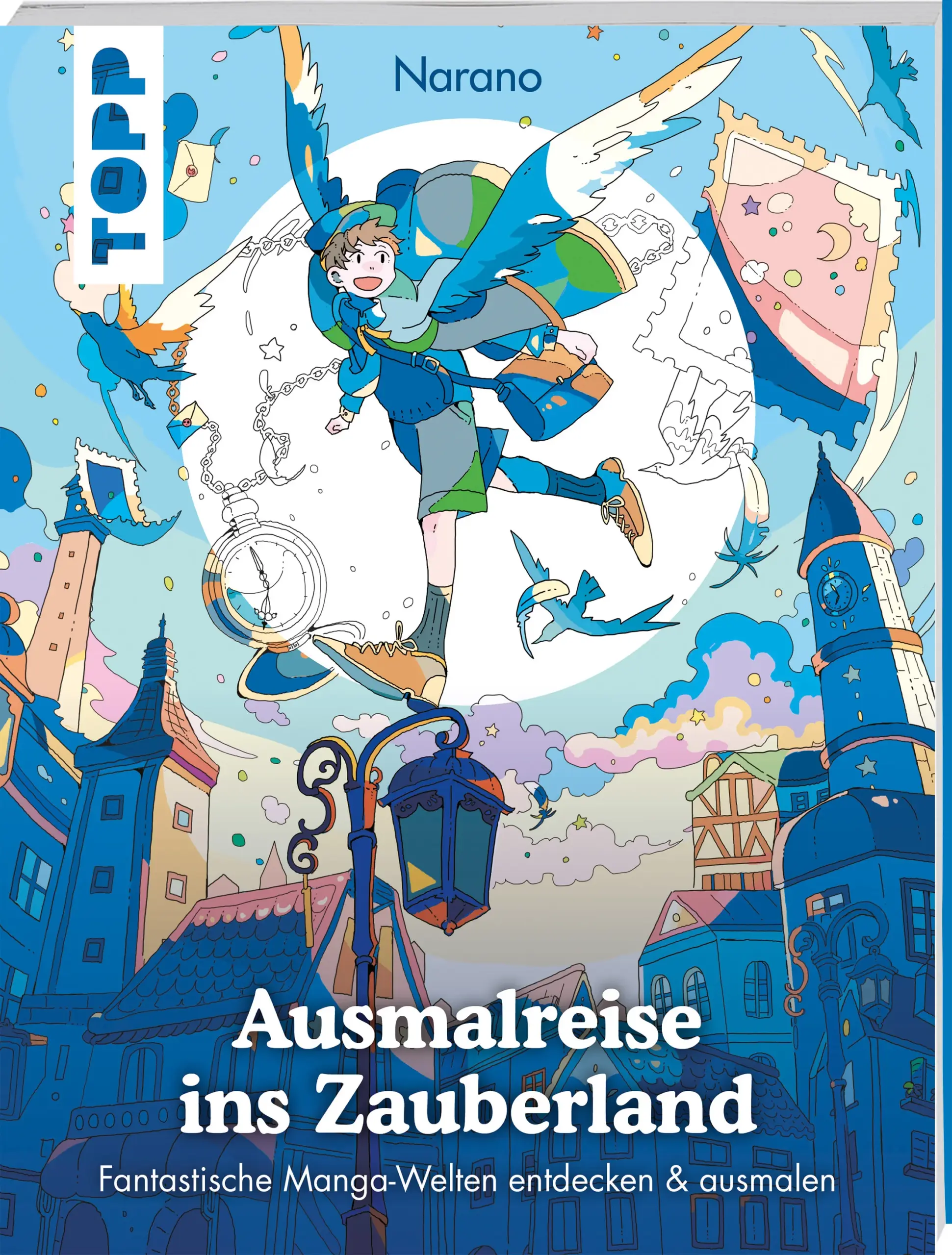 Tauche ein in die fantasievollen Welten der Künstlerin Narano!In diesem Buch findest du 35 detailverliebte Ausmalbilder, die an den Stil der berühmten Filme des japanischen Studio Ghibli erinnern wie 