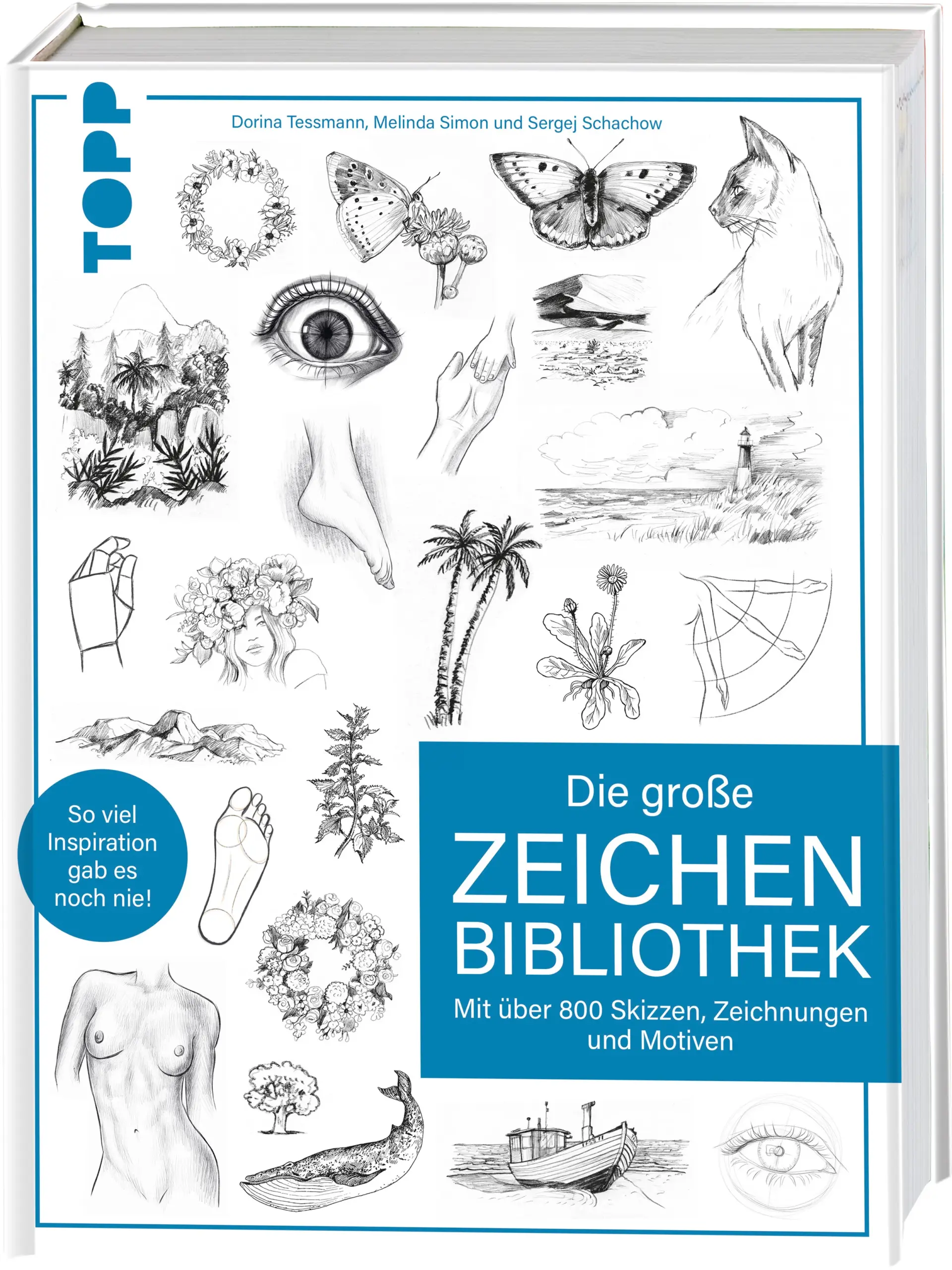 192 Seiten gefüllt mit dem wichtigsten Grundwissen, exemplarischen Schritt-für-Schritt-Anleitungen und vielen Skizzen und Zeichnungen ohne Worte. Hier findet jeder Inspiration für eigene Zeichnungen. 5 Kapitel bieten eine Vielzahl an Motiven zu Augen/Gesichter/Körper, Tiere, Blumen/Bäume und Landschaften. Das letzte Kapitel zeigt, wie Motive zu einfachen oder auch aufwendigeren Zeichnungen kombiniert werden können. Dabei werden Hinweise zu Komposition, Licht und Schatten sowie Perspektive gegeben. Eine Fundgrube an Motiven zum Nachzeichnen oder zur Inspiration.Das erwartet dich:192 Seiten voller Motive, Skizzen und Schritt-für-Schritt-Anleitungen ohne WorteMit Grundlagenteil und Einführungsseiten zu den Themen Gesichter/Mensch, Tiere, Pflanzen, Landschaften Inspiration für eigene Zeichnungen und Skizzen