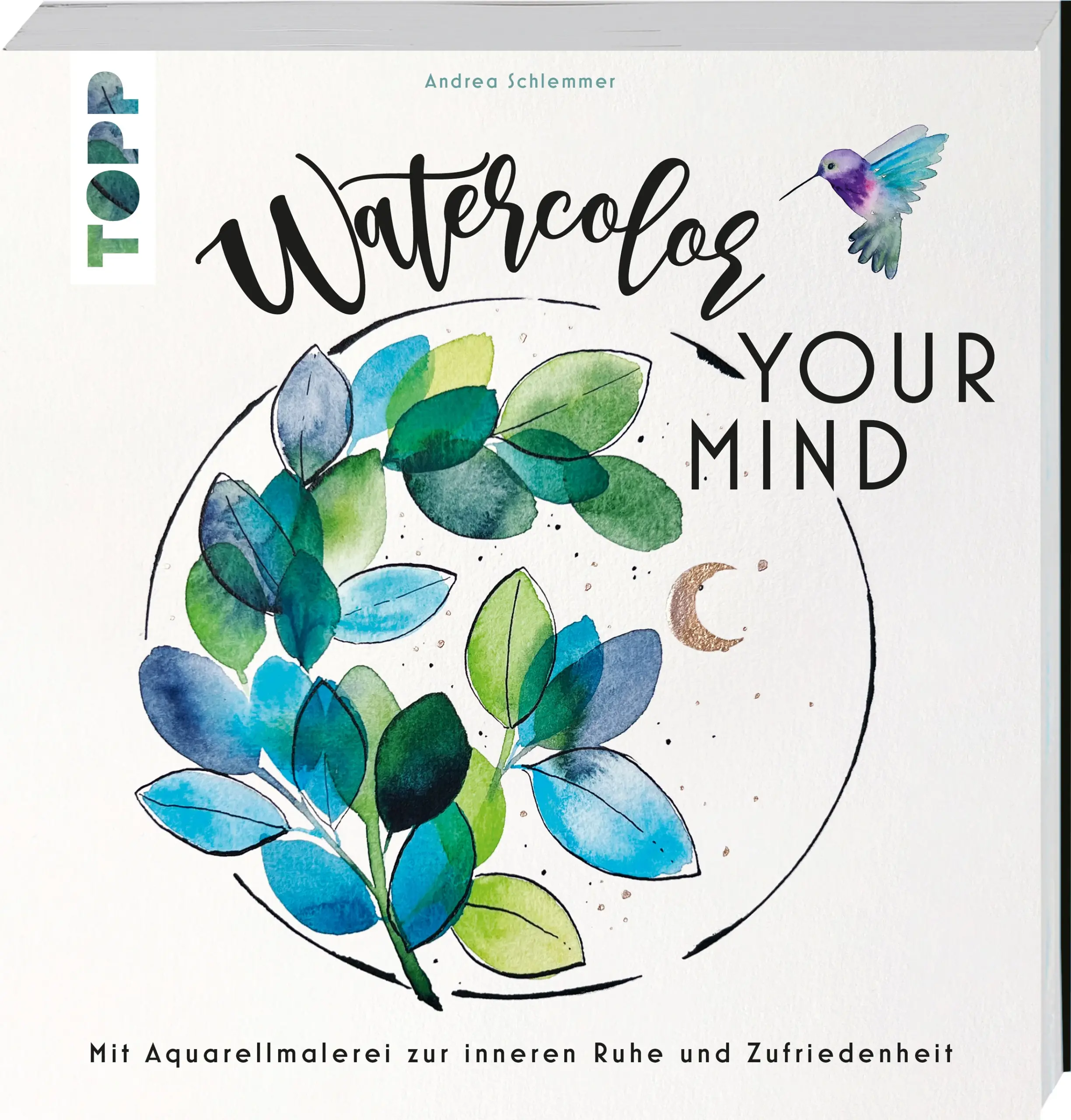 Wohlfühlen und entspannen mit Watercolor Wer einen kreativen Ausgleich zum stressigen Alltag sucht, der liegt mit diesem 160 Seiten starken Anleitungsbuch genau richtig! Hier steht die entspannende und meditative Wirkung beim Malen mit Aquarellfarben im Vordergrund: Verabschiede dich von dem Erwartungsdruck, ein tolles Ergebnis erzielen zu müssen, und lasse einfach mal die Farben fließen. So kannst du den kreativen Prozess genießen und dabei wieder zur Ruhe kommen. Ganz nebenbei entstehen dann die schönen Bilder fast wie von selbst, Glücksgefühle inklusive.Leicht umzusetzende Watercolor-Projekte mit verschiedenen Techniken und abwechslungsreichen Motiven aus Natur und Alltag: von bezaubernden Blumen und appetitlichen Früchten über niedliche Tiere bis hin zu hübschen Tassen und VasenMit begleitenden Sprüchen und persönlichen Tipps der erfahrenen Autorin und Influencerin (Instagram:@schlemmer.art)Auch für Einsteiger:innen geeignet: wichtige Grundlagen, leicht verständliche Step-Anleitungen und verschiedene SchwierigkeitsgradeVorlagen und Video-Tutorials in der digitalen Bibliothek
