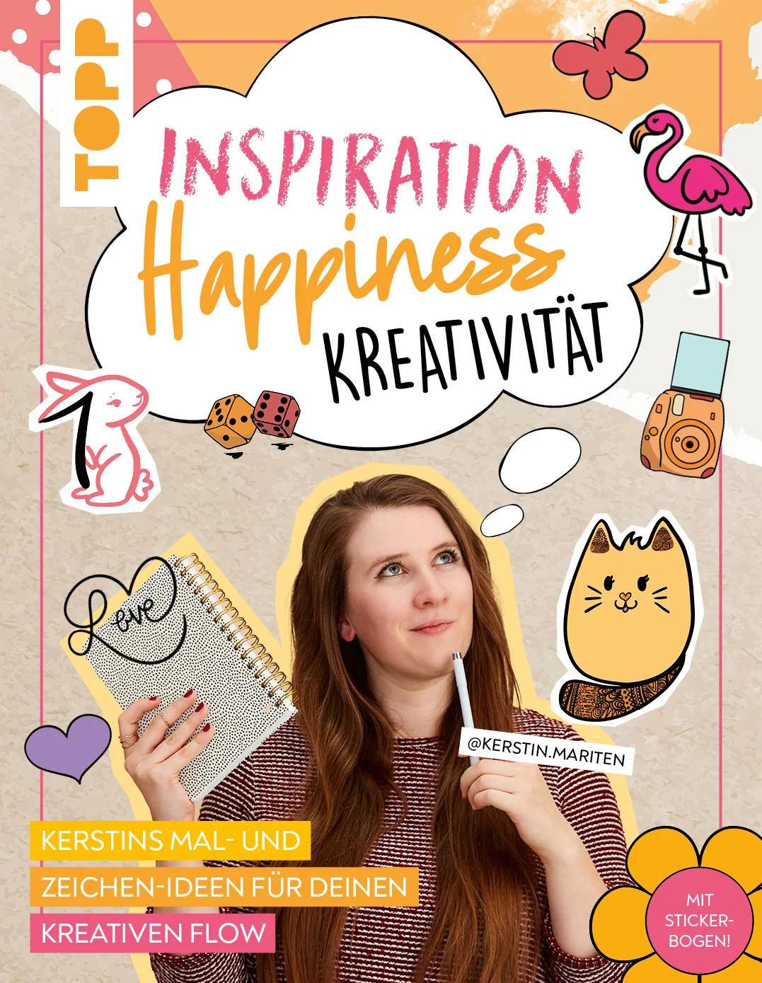 Kerstins Wundertüte 🎉: 10 inspirierende Mitmach-Kapitel für jede Kreativ-SituationWie zeichne ich eine Rose? Wie wird aus einem einfachen Buchstaben eine coole Zeichnung? Wie kann man sich bei langen Autofahrten kreativ die Zeit vertreiben? Auf TikTok, Instagram und YouTube schenkt die erfolgreiche Content Creatorin @kerstin.mariten ihren Fans einfache und beeindruckende Kreativideen zum Malen und Zeichnen. Nun gibt es Kerstins unterhaltsame Ideen auch zum Mitnehmen! Dieses Buch vereint ihre beliebtesten Themen, für die du meist nur einen Stift benötigst. Darunter unter anderem:Malen und Zeichnen gegen LangeweileEasy ZeichentutorialsGeschenkideen für liebe MenschenZeichenspiele für dich und deine FriendsZeichentricks mit Überraschungseffektund viele mehr!Die berühmte Angst vor dem weißen Blatt Papier ist damit schnell vergessen. Das Buch ist auf festes Papier gedruckt, sodass du direkt reinzeichnen kannst. Dank handlichem Format kannst du es überall mitnehmen und zu jeder Zeit kreativ werden.Tolles Extra: Als besondere Überraschung hat Kerstin dir einen bunten Stickerbogen zusammengestellt. Willkommen in Kerstins Welt, lass dich inspirieren!