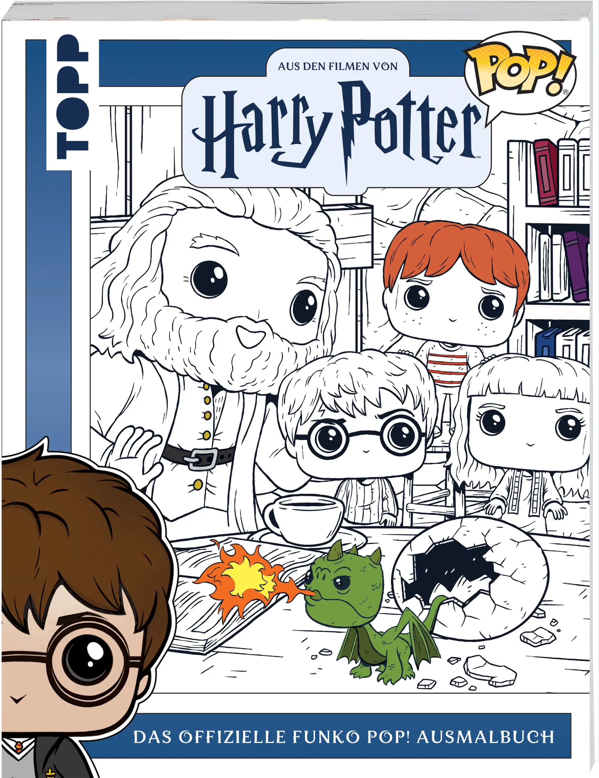 Erlebe die Magie auf eine ganz neue Art und Weise mit dem allerersten Harry-Potter-Ausmalbuch, das ikonische Szenen aus den Filmen im Funko Pop!-Stil nachstellt. Entspanne dich und genieße das Ausmalen deiner Lieblingsszenen aus der Zauberwelt, die mit liebenswerten, von Funko Pop! inspirierten Motiven zum Leben erweckt werden. Erlebe die leichtere Seite der Zaubererwelt mit diesen wunderschönen Nachbildungen ikonischer Szenen, gezeichnet aus einer ganz neuen Perspektive!Das erwartet dich:Ausmalspaß auf 64 SeitenLieblingscharaktere im Funko Pop!-Stilu.a. Harry, Ron, Hermine, Dumbledore, Snape, Malfoy und viele mehr neuer Blick auf die Zaubererweltunvergessliche Momente und ikonische Szenen, die mit Funko Pop!-Versionen der Lieblingscharaktere aus den Filmen nachgestellt wurdenwitzige Illustrationen: original Funko Pop!-inspirierte Illustrationen lockern die Stimmung auf und bringen noch mehr Spaß beim AusmalenDie Originalillustrationen von Insight Editions sind sowohl von Funko Pop! als auch von der Wizarding World of Harry Potter lizenziert.