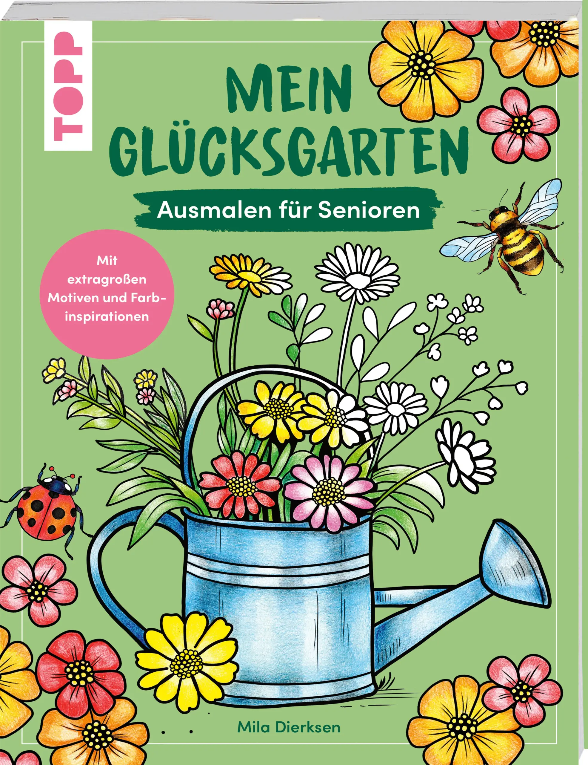 Tauchen Sie ein in eine wunderschöne Ausmalwelt mit diesem speziell für Senioren konzipierten Malbuch!Ausmalen fördert nicht nur die Kreativität, sondern auch motorische und kognitive Fähigkeiten. Das macht es nicht nur zum idealen Zeitvertreib für Kinder, sondern auch ganz besonders für Senioren. Diese 40 liebevoll gestalteten Ausmalbilder lassen sich dank extragroßer Flächen besonders leicht ausmalen. Bei den Motiven dreht sich alles um den perfekten Garten: von der heimischen Pflanzenwelt über lauschige Sitzplätze bis hin zu den unterschiedlichen niedlichen Tieren, die einem dort begegnen mögen. Die dazu passenden nostalgischen Gedichte wecken Erinnerungen und kleine vorkolorierte Motive können besonders Demenzkranken die Farbauswahl erleichtern.Das erwartet Sie:40 besonders großflächige Ausmalmotiveidyllische Gartenszenennostalgische und stimmungsvolle Gedichtevorkolorierte Motive als Inspiration bei der Farbauswahlspeziell auf Senior:innen ausgerichteter Grundlagenteilhochwertiges Papier, kein Durchdrücken auf die nächste Seitebesondere Bindung, damit das Buch offen liegen bleibteinzelne Motive als Download zum gemeinschaftlichen Ausmalen im Altersheimperfekt als Geschenk für Senior:innen