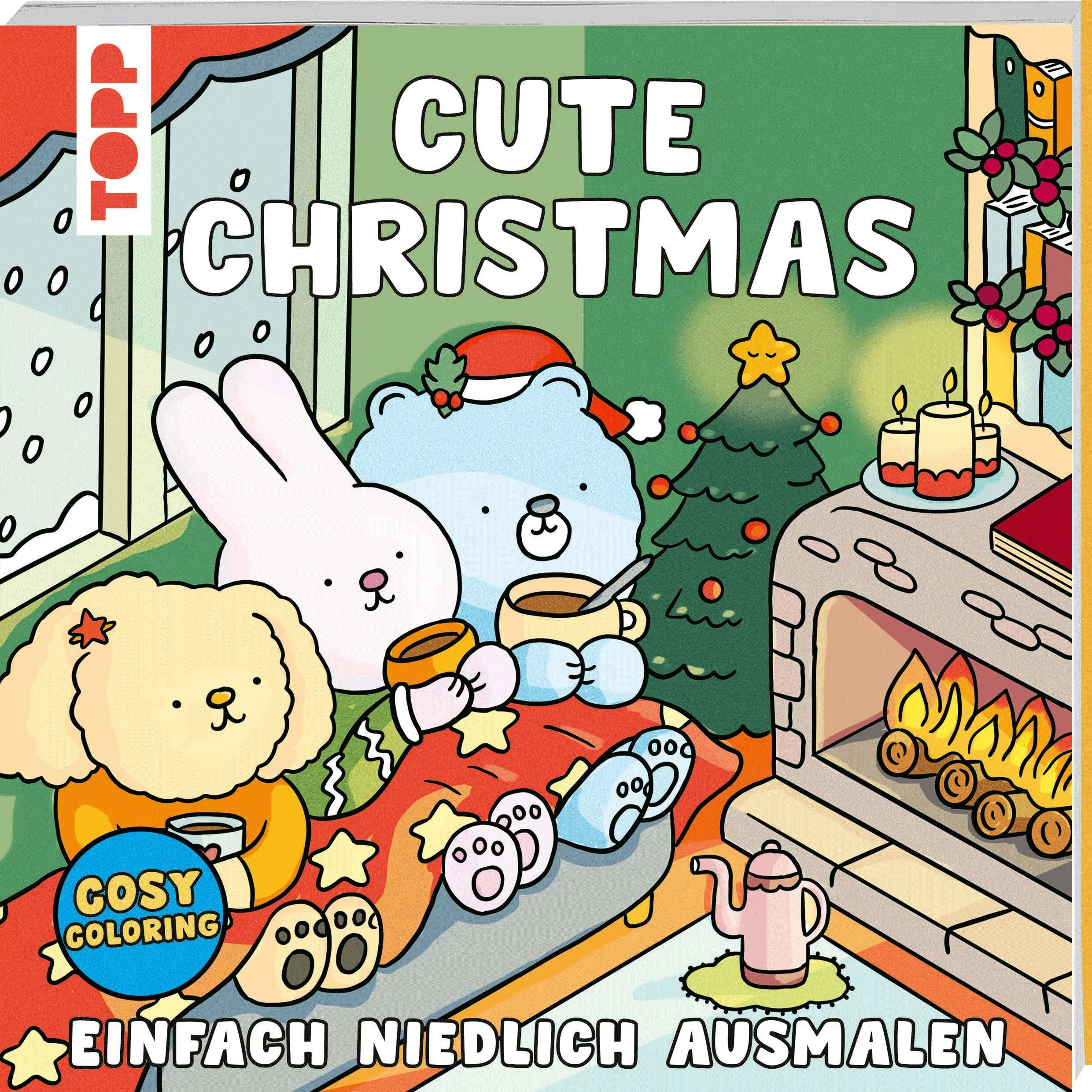 Gemütlich, entspannend & super cute!Bist du bereit, für die gemütlichste Zeit des Jahres? Hilf den niedlichen Fellfreunden beim Dekorieren des Weihnachtsbaums, genieße eine Tasse Kakao vor dem wärmenden Kamin und komm mit zum Schlittenfahren! Lass dich von den supersüßen Motiven verzaubern und finde deine innere Ruhe.Die liebevoll gestalteten Motive wurden auf festes Papier gedruckt und lassen sich dank Perforation einfach herauslösen. Die hinten verlängerte feste Buchklappe kannst du zum Schutz zwischen die Seiten legen und vermeidest so ein Durchdrücken der Stifte. Bevor du dich ins Ausmalabenteuer stürzt, findest du auf den ersten Seiten Platz, um deine Stifte und Farbkombinationen zu testen.Das erwartet dich:20 niedliche Illustrationen, einseitig bedrucktperfekt zum Ausmalen mit Alkoholmarkern, Acrylmarkern, Gelstiften & mehrmit zusätzlichen Vorlagen, um Stifte und Farbkombinationen zu testenpraktisches, quadratisches Formathintere Buchklappe lässt sich als Durchschlag-Schutz verwendendank Perforation lässt sich jede Seite leicht heraustrennenhochwertiges, festes Papier und hochauflösender Druck