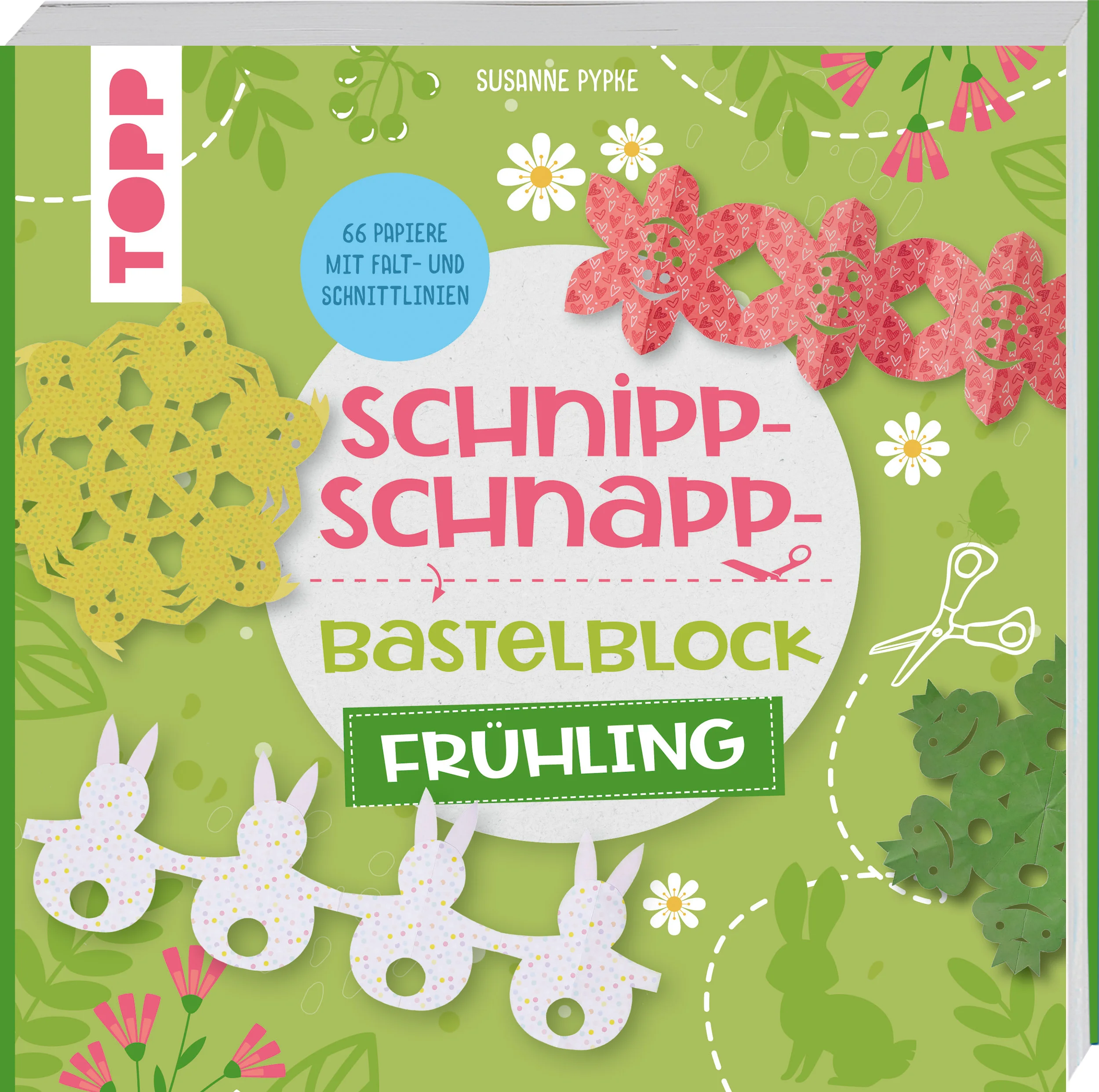 Das Trendthema Scherenschnitt jetzt auch für Kinder. Blume, Sonne, Hase oder Marienkäfer - mit Hilfe von aufgedruckten Ausschneide-Vorlagen und Falthilfen entstehen spielend leicht Scherenschnitte. 15 verschiedene frühlingshafte Motive können mehrmals nachgebastelt und im Anschluss aufgehängt werden. Durch die enthaltenen 66 Blatt Faltpapier kann nur mit Schere und Kleber direkt losgebastelt werden.