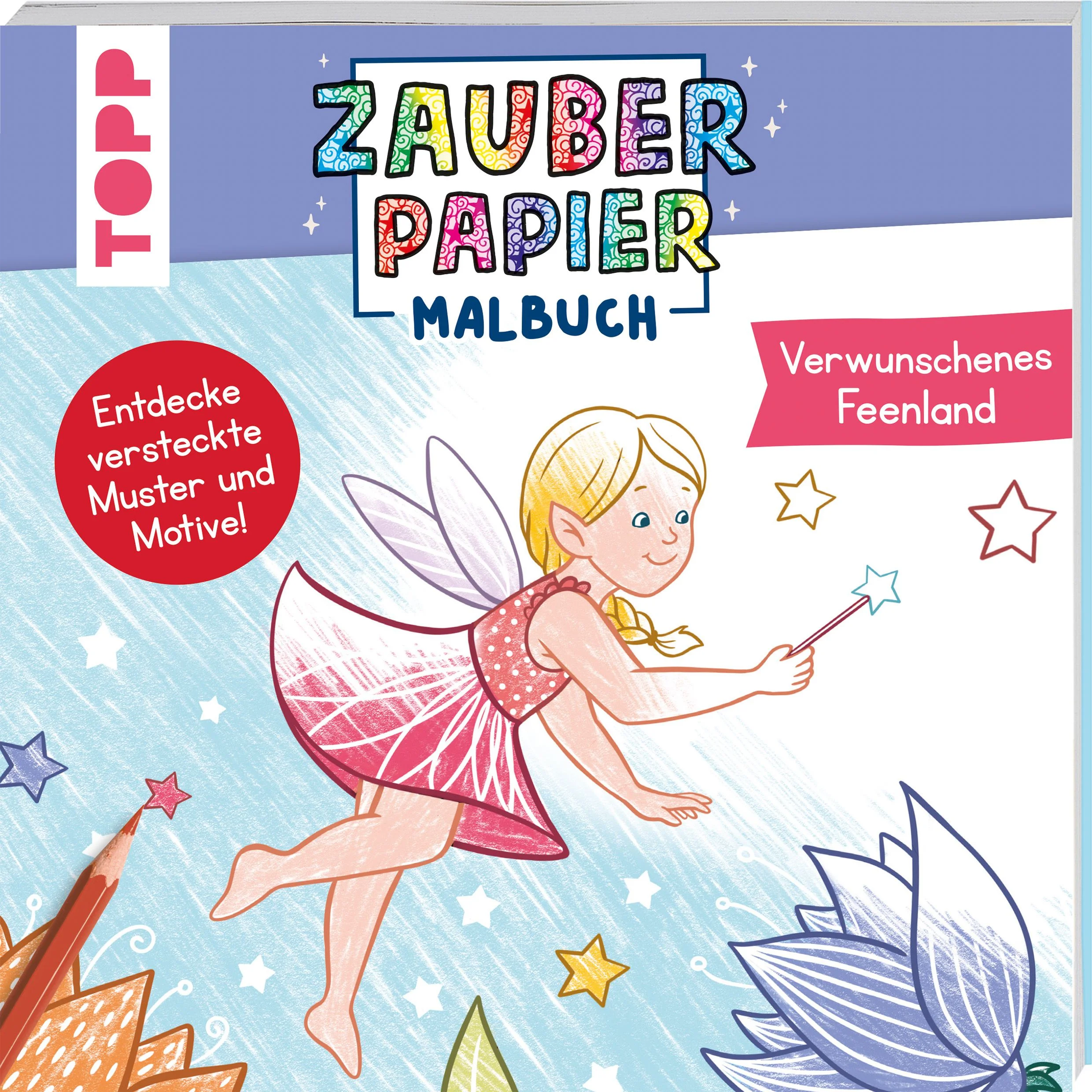 Ausmalen mit überraschendem Wow-Effekt. In diesem Zauberpapier-Malbuch werden beim Ausmalen verborgene Muster und Motive sichtbar. 24 magische Motive aus der Welt der Feen laden die Kinder zum Ausmalen ein. An den bunten Linien können sich die Kinder beim Ausmalen orientieren. Das Malbuch lässt sich prima mitnehmen, sodass überall und jederzeit gemalt werden kann. Für Kinder ab 5 Jahren.
