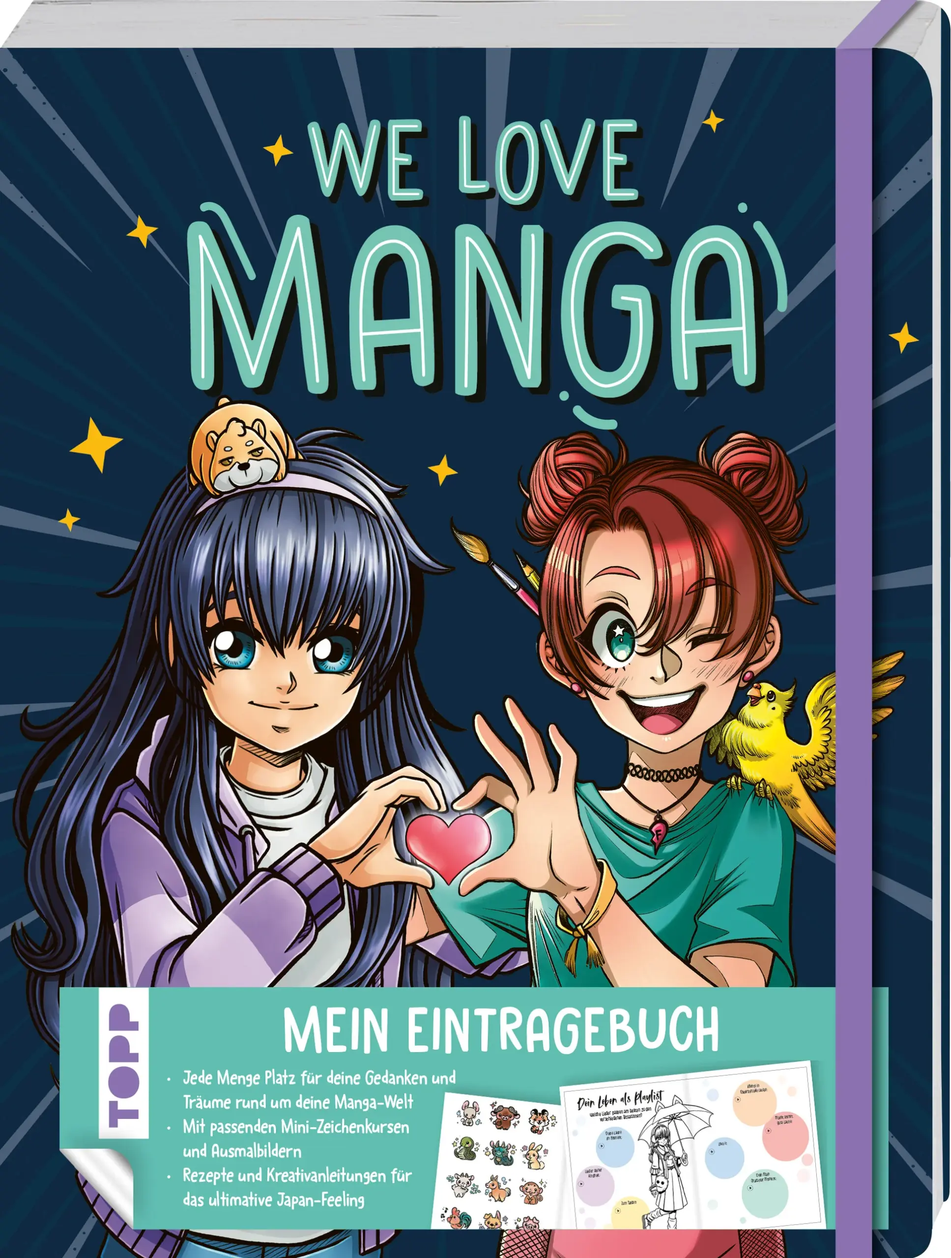 Du liebst Mangas?Dann ist dieses Eintragebuch ideal für dich. Durch viel Platz zum Eintragen 📖✒von:eigenen Ideen für deine nächsten Mangas 💭persönliche Antworten auf vorgegebene Fragen rund um Mangas und Animes ⁉Manga-Malseiten 👩🎨👨🎨Zusätzlich gibt es kleine Zeichen-Tutorials, mit denen du Step-by-Step kreativ sein kannst. Ab 10 Jahren