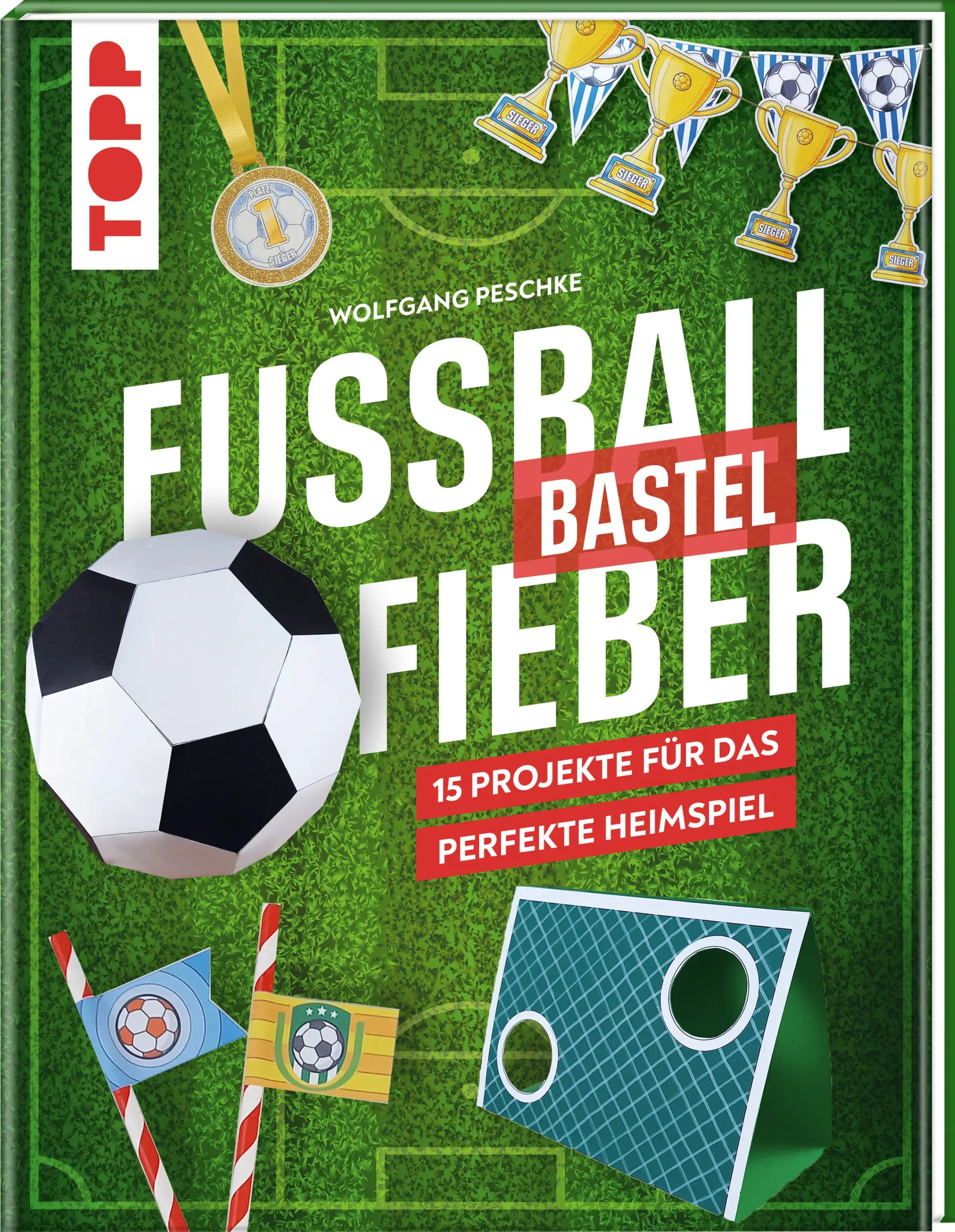 ⚽ Jetzt geht's rund! ⚽In diesem umfassenden Buch findest du zahlreiche Bastelideen rund um den schönsten Sport der Welt. Dank detailreicher Illustrationen, Schritt-für-Schritt-Anleitungen und Downloadvorlagen können die Projekte spielend leicht mit unterschiedlichen Materialien umgesetzt werden. So lassen Tischkicker, Mini-Torwand, Fußballlaterne oder Party-Deko garantiert (nicht nur) Fan-Herzen höherschlagen.⚽ Das einzige umfangreiche Fußballbastelbuch – pünktlich zum Anpfiff der EM 2024 in Deutschland⚽ Für kleine und große Fußball-Fans dank detailreicher Illustrationen und Anleitungen spielend leicht umzusetzen⚽ Mit Download-Vorlagen: illustriert oder zum Ausmalen⚽ Projekte wie Tischkicker, Mini-Torwand, Fußballlaterne oder Party-Deko lassen Fan-Herzen höher schlagen