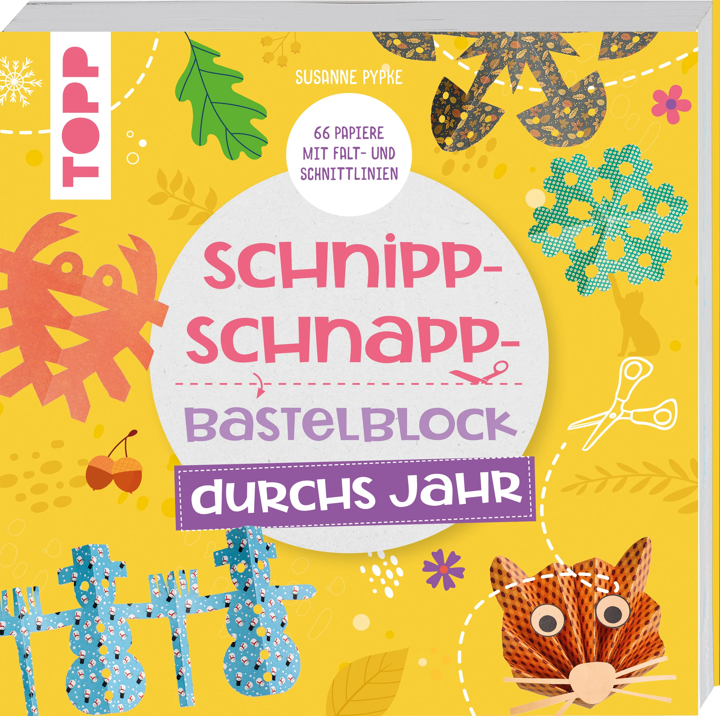 🌷🌞🍁☃Frühling, Sommer, Herbst und Winter – jede Jahreszeit hat etwas ganz Besonderes an sich. Mit diesem Buch für Kinder ab 5 Jahren kannst du zauberhafte Scherenschnitt-Motive durchs ganze Jahr basteln. Ob frühlingshafte Blume, sommerliche Bienengirlande, herbstlicher Pilzkranz oder winterlicher Tannenbaum – mithilfe der aufgedruckten Ausschneide-Vorlagen und Falthilfen entstehen spielend leicht wunderschöne Scherenschnitte. Die 15 verschiedenen Motive können mehrmals nachgebastelt und im Anschluss aufgehängt werden. Dank der 66 bunt gestalteten Faltpapiere kannst du direkt loslegen – alles, was du brauchst, sind eine Schere und dieses Buch!✂📖