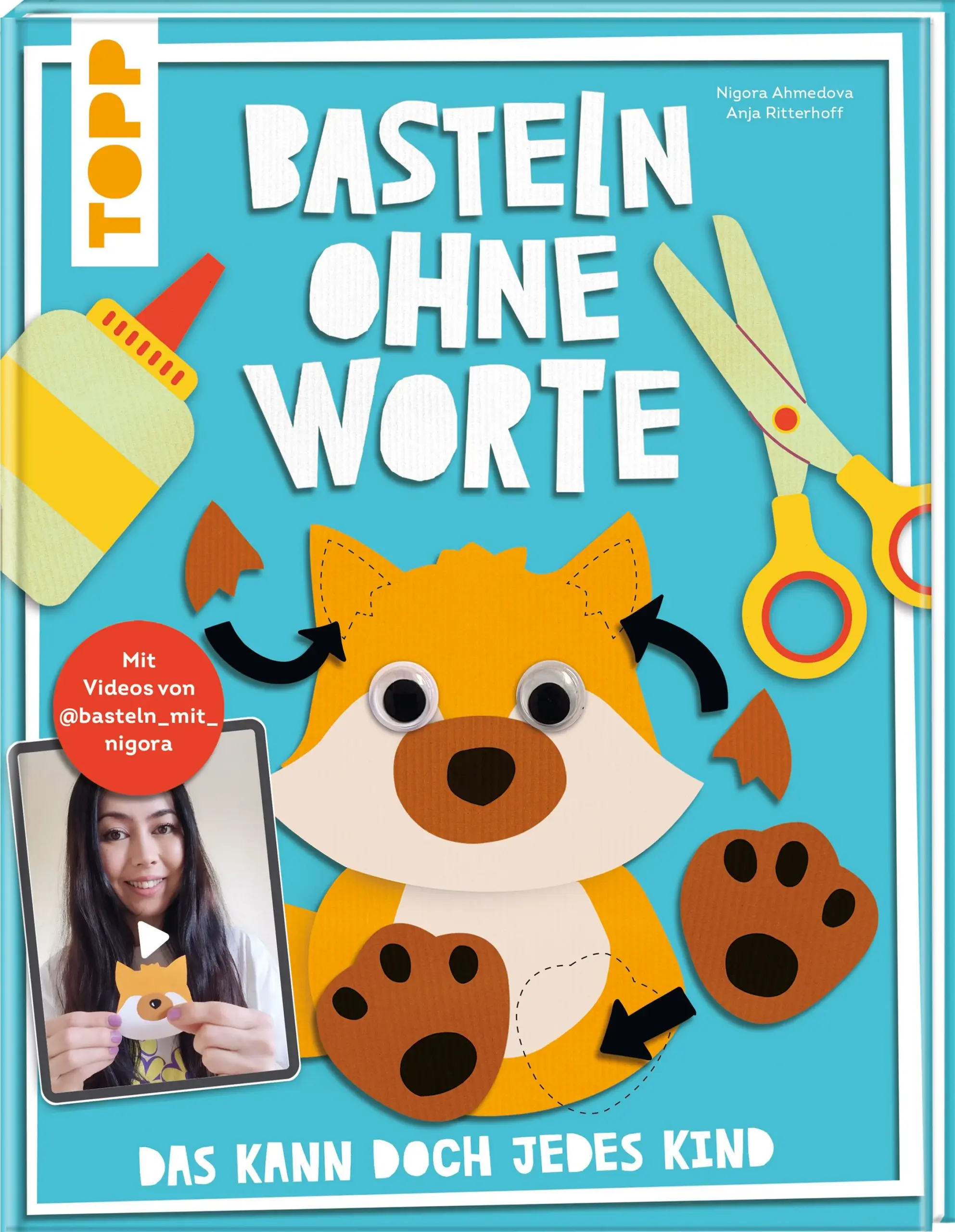 Bastelspaß ohne Lesefrust!Mit diesem Bastelbuch können auch die kleinsten unter den kreativen Bastler:innen direkt loslegen und eigene erste Projekte umsetzen. Die Anleitungen kommen nämlich ohne Texte aus. Die Kids müssen also nicht bereits lesen können, sondern können ganz einfach den bildlichen Anleitungen folgen und schon entstehen lustige Schmetterlinge, süße Füchse und freche Vögel. Ideal geeignet für Kinder ab 4 Jahren, Vorschul-Kinder oder Erstleser:innen. Die Autorinnen sind Erzieherinnen und lassen ihre Erfahrungen aus der Arbeit mit Kindern in dieses Buch einfließen.Zu jeder Anleitung gibt es ein exklusives Video von Nigora Ahmedova von @basteln_mit_nigora als Bastelhilfe oder direkt zum Mitbasteln.Das erwartet dich:Bastelspaß mit Bildern, ohne TexteFördert Selbstständigkeit und Selbstwertgefühl der KinderBastelideen mit verschiedenen Materialien (z. B. Papier, Pappe, Eisstäbchen, Holzscheiben u.v.m.)Zu jeder Anleitung gibt es ein Video (QR-Code)Vorlagen in Originalgröße zum Abpausen oder DownloadenAltersempfehlung: ab 4 Jahren