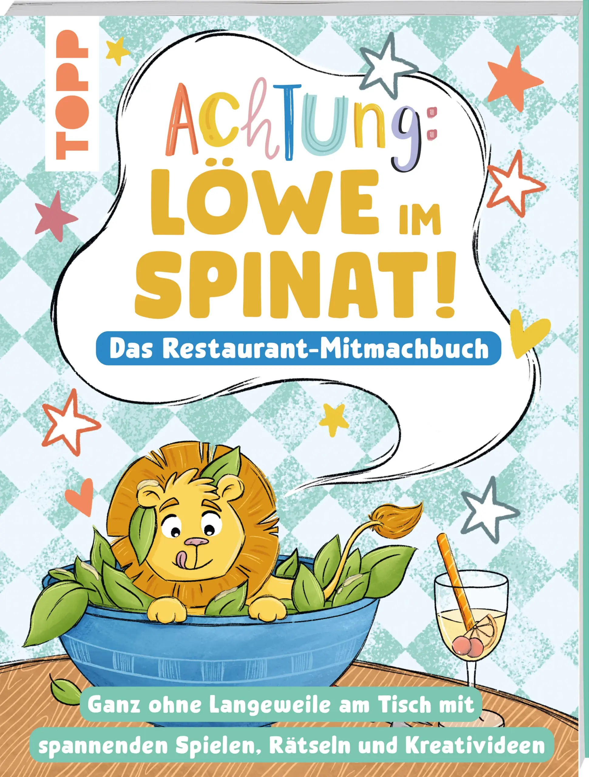 So wird die Wartezeit im Restaurant zur besten Zeit!Es braucht nicht mehr als dieses Buch und ein paar Buntstifte und schon ist die Langeweile besiegt. In diesem Buch gibt es viele spannende Beschäftigungsideen und Spiele zu entdecken, die die Wartezeit im Restaurant im Nu verfliegen lassen. Für jede Gelegenheit gibt es die passende Beschäftigung. Ob gemeinsame Aktivitäten für Groß und Klein oder Kreativseiten und Rätsel für die stille Beschäftigung - hier gibt es die perfekte Alternative zum hundertsten Stickerbuch.  Das erwartet dich:Kreativseiten zum Gestalten, Zeichnen und AusmalenRätsel und Challengesheraustrennbare Seiten ermöglichen es alleine oder mit anderen kreativ zu werdenvorgestanzte Spielsteine, die immer wieder verwendet werden könnenVorlagen für Restaurantkritiken lustige Glasabdruck-OrakelAltersempfehlung: ab 5 Jahren