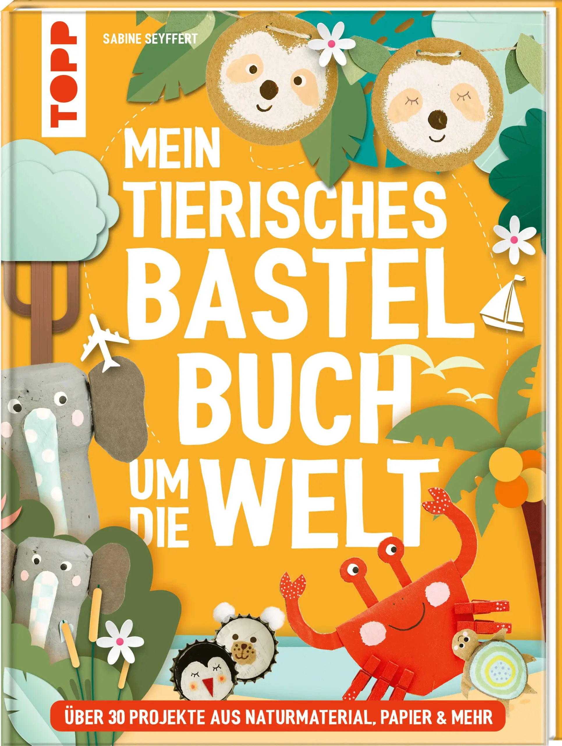 Bastel- und Entdeckungsreise durch die Welt der TiereOb bunte Schildkröten, süße Faultiere, wilde Löwen, freche Mäuse oder kleine Eisbären – in diesem Buch findest du zahlreiche Bastelideen zu Tieren in ihren verschiedenen Lebensräumen. Mit Materialien, die man bereits zu Hause hat oder die recycelt werden können, sowie den enthaltenen Vorlagen, kannst du spielend leicht über 30 Bastelprojekte umsetzen.Das erwartet dich:über 30 einfache Bastelprojekte aus haushaltsüblichen Materialiensüße Tiermodelle aus verschiedenen Lebenswelten: Wasser, Wald, Savanne, Eis u. v. m.Schritt-für-Schritt-Anleitungen und VorlagenAltersempfehlung: für Kinder ab 5 Jahren