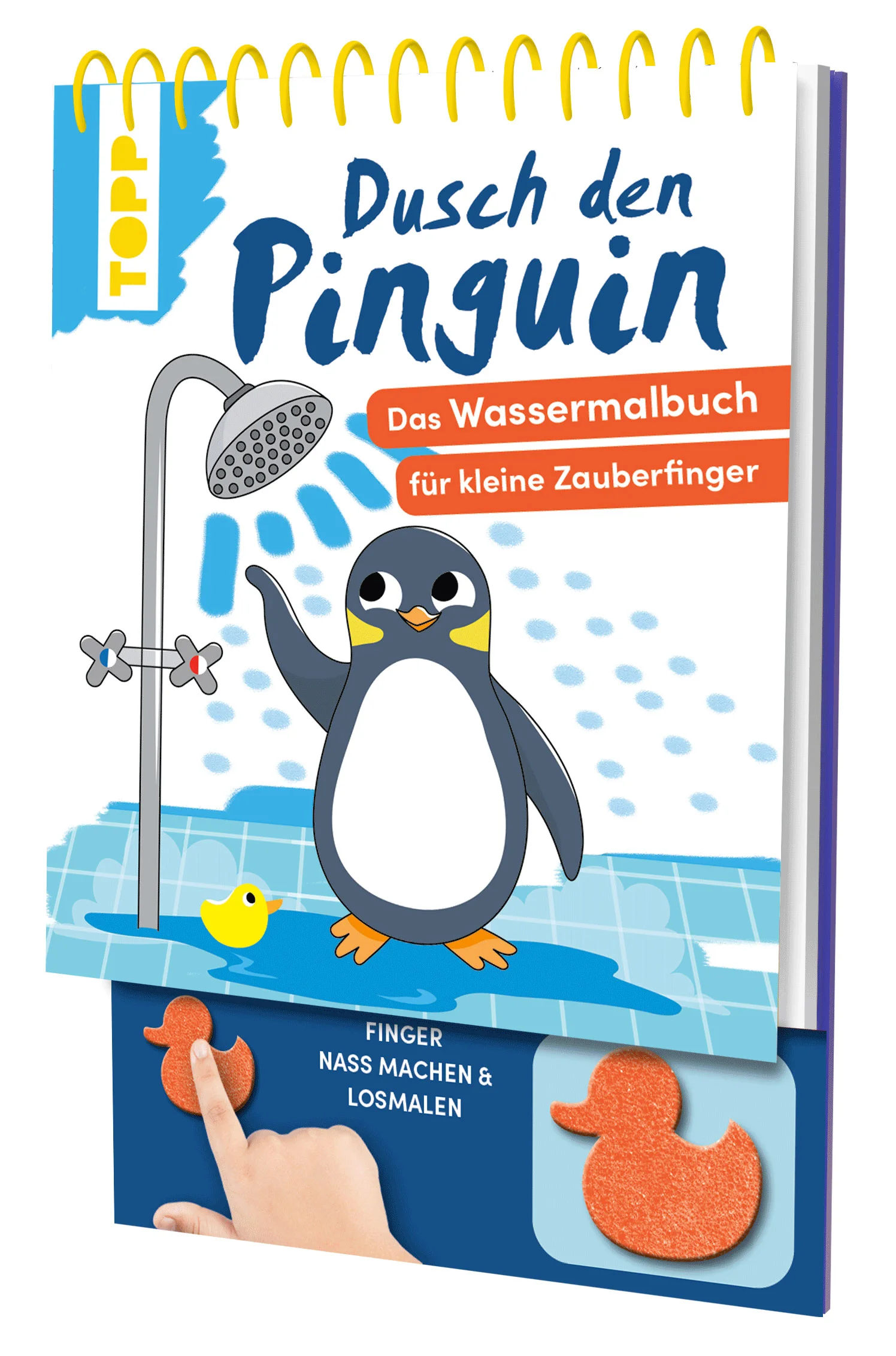 Interaktiver Malspaß ohne EndeDas beigefügte Schwämmchen einfach nass machen, wieder in die dafür vorgesehene Wanne legen und los geht es: die kleinen Zauberfinger auf das Schwämmchen tupfen, nass machen und auf den Innenseiten loszaubern und malen. Kinder lieben die haptische Erfahrung und den direkten Einsatz ihrer Finger. Rund um die Welt der Tiere können Kinder interaktiv zu den spielerischen Aufgabenstellungen im Buch kreativ werden und den Tieren bei der einen oder anderen Herausforderung helfen. Rette die Katze vom Baum, hilf dem Hund beim Knochen ausgraben oder wuschel dem Löwen durch die Mähne. Nach dem Trocknen können die Bilder erneut bemalt werden - für unendlichen Malspaß!Das erwartet dich:8 MalseitenBlock mit Ringbindung, nach oben aufklappbarPapier färbt sich beim Kontakt mit Wasser buntunendlicher Malspaß: Nach dem Trocknen verschwindet die Farbe wieder!malen ohne Farbflecken – einfach mit Wasser anmalen!kreativer Malspaß für unterwegs – auch im Autointeraktive kreative Aufgaben rund ums Thema Tiereinkl. Schwämmchen in besonderer FormAltersempfehlung: ab 3 Jahren