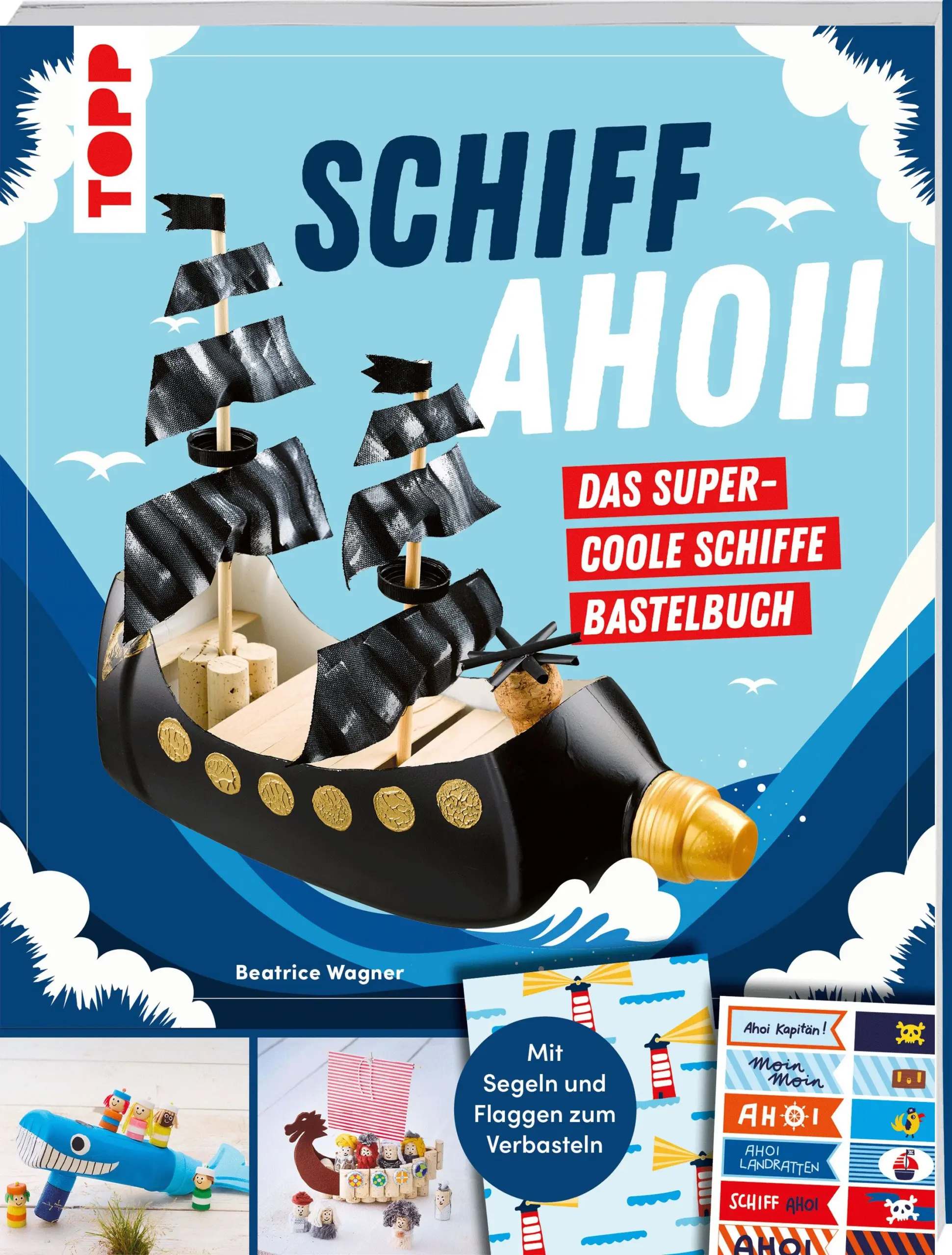 Schiff Ahoi! Kreative Ideen für selbstgemachte BooteDieses Bastelbuch bietet für jeden Kapitän das passende Schiff! Ob gruseliges Piratenschiff, geheimnisvolles Phantomschiff oder spritziger Pottwal – es gibt eine Vielfalt an Modellen, die aus den unterschiedlichsten Materialien gebaut werden können. Jedes Boot ist garantiert wassertauglich und kann durch heraustrennbare Segel- und Flaggenpapiere individuell gestaltet werden.Das erwartet dich:20 schwimmfähige Modelle aus unterschiedlichen Materialienheraustrennbare Seiten für gemusterte Segel & Flaggeninkl. Bastelanleitungen für Motoren, Passagiere und Spielideen Schritt-für-Schritt-Anleitungen mit BildernAltersempfehlung: ab 6 Jahren