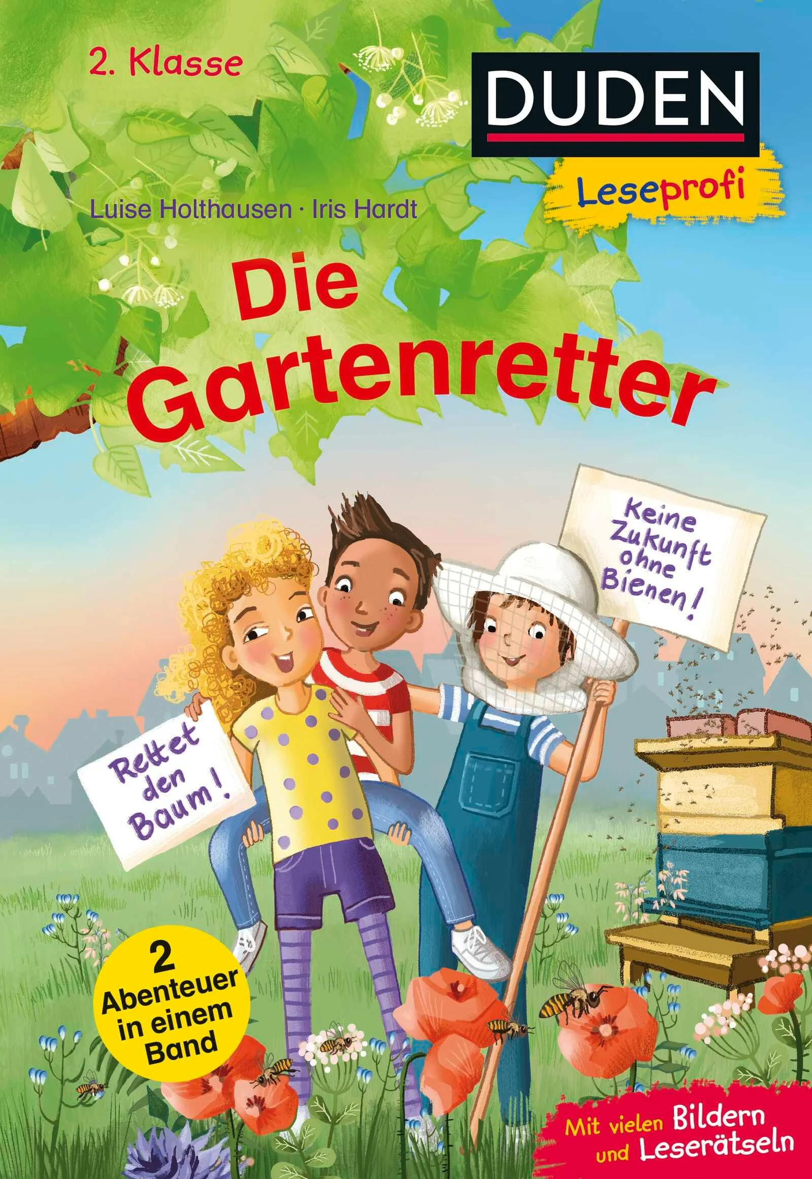 Erstlesegeschichte mit dem wichtigen Thema »Umweltschutz« für Grundschulkinder ab 7 Jahren!In großer Fibelschrift für LeseanfängerMit kurzen, kindgerechten Sätzen und Sinnumbrüchen2 spannende Naturgeschichten zum Selberlesen ab der 2. KlasseMit extra vielen, abwechslungsreiche Rätseln für jede Menge LesespaßBei Antolin mit Lesequiz gelistet und von einer pädagogischen Fachberatung geprüftFrieda ist stinksauer! Ihr Lieblingsbaum und die große Naturwiese mit all den dort lebenden Tieren sollen platt gemacht werden. Gemeinsam mit Mario organisiert sie eine Demonstration und versucht so, das Schlimmste zu verhindern. Werden sie es schaffen?Im 2. Abenteuer entdecken Frieda und Mario einen Bienenstock, dem es in seiner Umgebung nicht gut geht. Kurzerhand beschließen die Freunde, das Bienenvolk in den großen Naturgarten von Daria umzusiedeln. Ob die riskante Rettungsaktion gelingen wird?Der Doppelband enthält die beiden spannenden Geschichten »Die Baumretter« und »Die Bienenretter«.Die Gartenretter − Dieser Doppelband mit vielen bunten Bildern aus der DUDEN Leseprofireihe ist das perfekte Geschenk für Grundschulkinder ab 7 Jahren. Der Text ist genau auf die Bedürfnisse der Jungen und Mädchen zugeschnitten. So erleben Kinder im Grundschulalter schnell motivierende Erfolge und werden für das Lesen begeistert. Die Leserätsel zur Sicherung des Textverständnisses begleiten dabei beim Lesen. Spielerisch wird somit die Lesekompetenz gefördert und das Lesen lernen zum Kinderspiel.Duden – von Anfang an richtig! Lesenlernen leicht gemacht: So geht zeitgemäße Leseförderung.