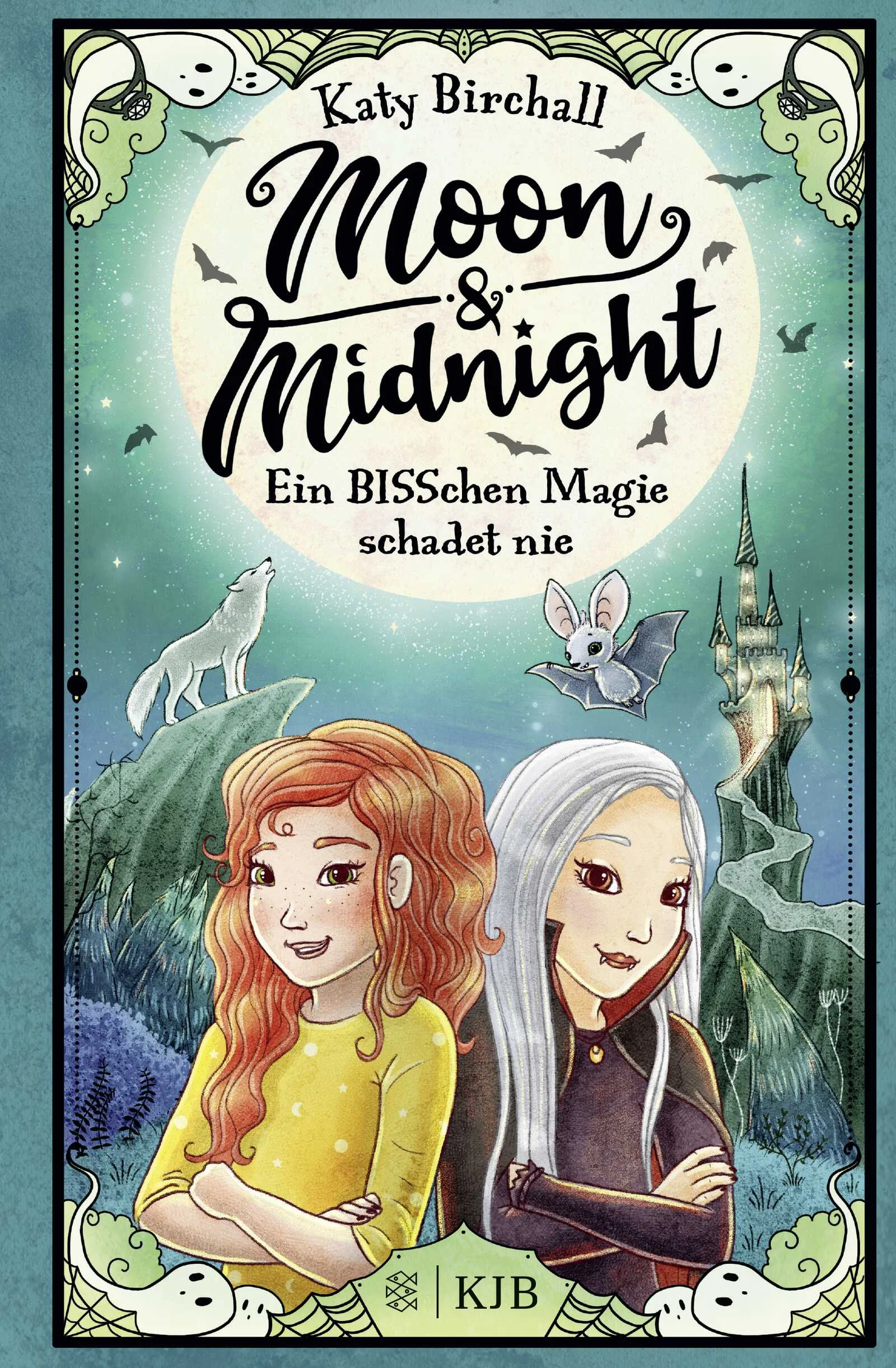 Moon und Midnight sorgen für allerbeste Unterhaltung – mit Magie, Witz, Slapstick und einem ordentlichen Schuss Blut(orangensaft)Maggie Moon stammt aus einer Vampirjägerfamilie, aber das hindert sie nicht daran, mit dem (vegetarischen!) Vampirmädchen Theodora Midnight befreundet zu sein. Theodoras Zuhause, Skeleton Castle, ist für normale Menschen unsichtbar, ein magischer Zauber verbirgt das Schloss vor allzu neugierigen Blicken. Doch der Schutzzauber wird auf mysteriöse Weise schwächer, und Theodora gerät in Gefahr! Als ein Monsterjäger in die Stadt kommt, um allem Übernatürlichen ein Ende zu setzen, müssen die Freundinnen handeln, um das einzig wirksame Gegenmittel zu beschaffen: Draculas Ring!Der zweite Band der neuen »bissigen« Mädchenbuch-Dilogie von Erfolgsautorin Katy Birchall (»Emma Charming«)Perfekt für alle Fans von lustigen GruselgeschichtenIdeales Geschenk für Halloween und spannende Lektüre für die HerbstferienWitzig, originell und voller MagieMit lustigen Vignetten von Alexandra Helm