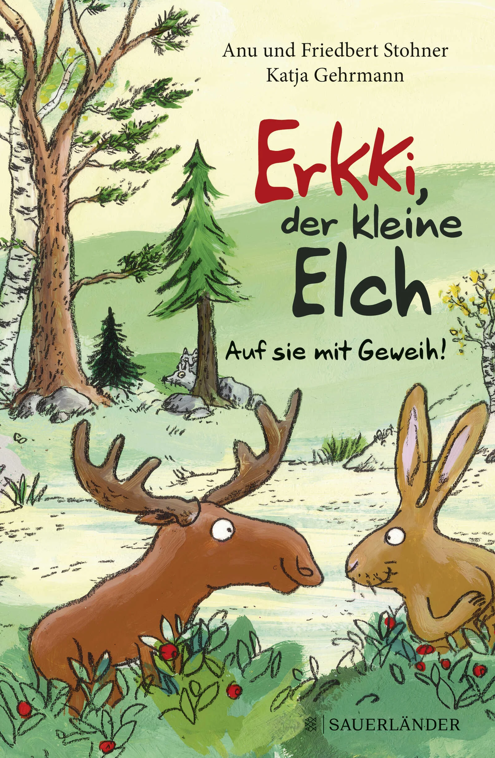 Besten Freunden ist kein Abenteuer zu groß!Erkki, der kleine Elch, lebt mit vielen anderen Tieren im Wald vom Tausend-Seen-Land. Er ist ein ganz normaler Elch, nur kleiner: Erkki ist genauso klein wie sein bester Freund Lasse, der Hase, und keinen Kiefernzapfen größer. So wird man von den Großen schon mal übersehen, und von den ganz Großen, dem Oberbär und dem Oberelch, sowieso. Bis die fiesen Wölfe kommen und im Wald bestimmen wollen. Da tun Erkki und Lasse sich mutig zusammen – und sorgen für eine echte Überraschung!Ein Tierabenteuer aus dem hohen Norden zum Selbst- oder Vorlesen mit vielen farbigen Bildern von Katja Gehrmann.