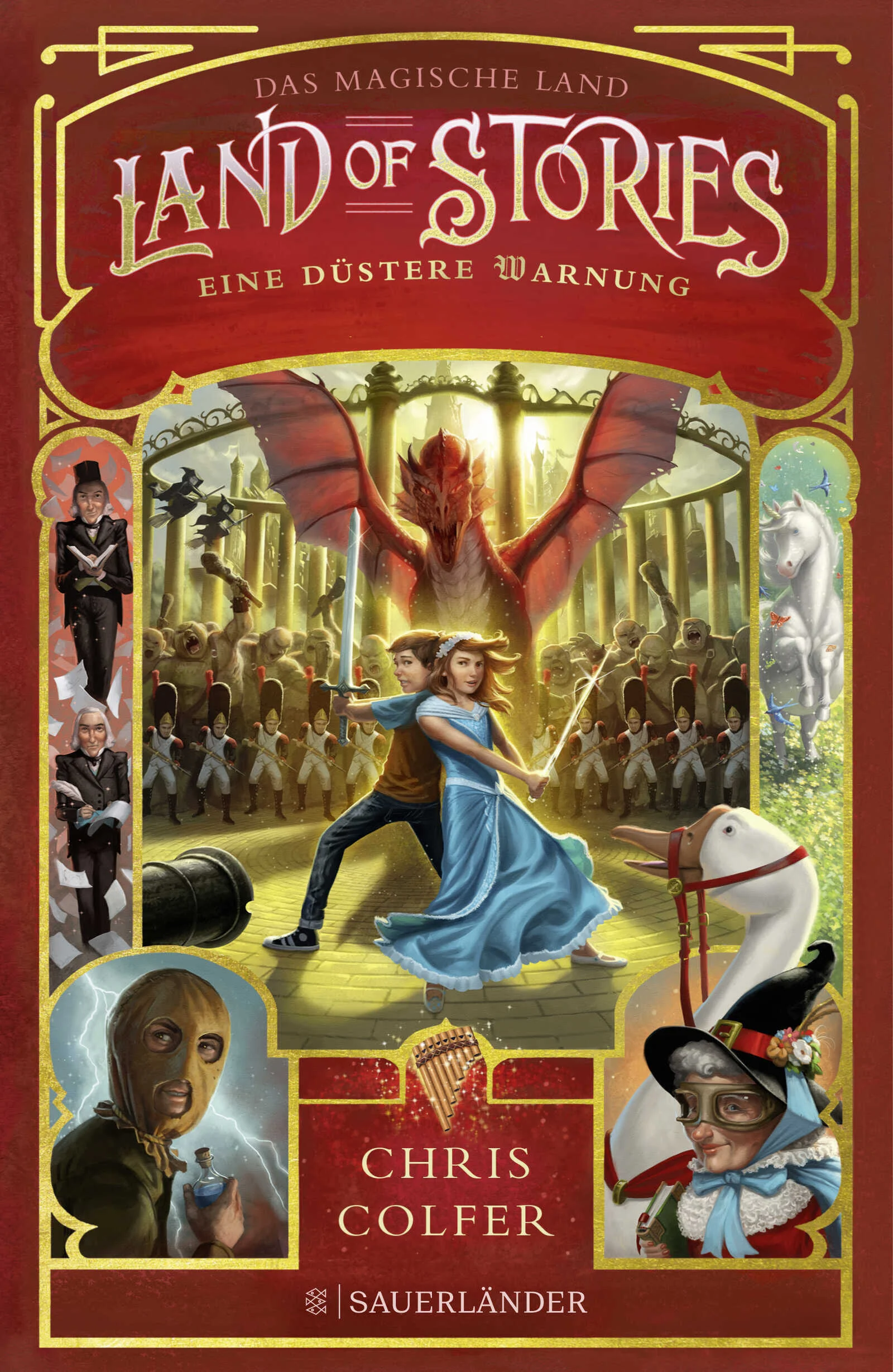 Die ganze Wahrheit über Dornröschen, Schneewittchen & Co: Chris Colfers große internationale Bestsellerserie!In Alex und Conners drittem Abenteuer im Land der Märchen stoßen sie auf eine jahrhundertealte Botschaft, die von niemand anderem als den Brüdern Grimm persönlich stammt. Dahinter verbirgt sich ein großes Rätsel, das sie lösen müssen, um das Märchenland vor dem Untergang zu bewahren – und das das Leben der Geschwister für immer verändern wird …„Ein Muss für Märchenfans!“(Hannoversche Allgemeine)Alle Bände der Serie »Land of Stories. Das magische Land«:Band 1: Die Suche nach dem WunschzauberBand 2: Die Rückkehr der ZauberinBand 3: Eine düstere Warnung Band 4: Ein Königreich in Gefahr Band 5: Die Macht der Geschichten Band 6: Der Kampf der Welten