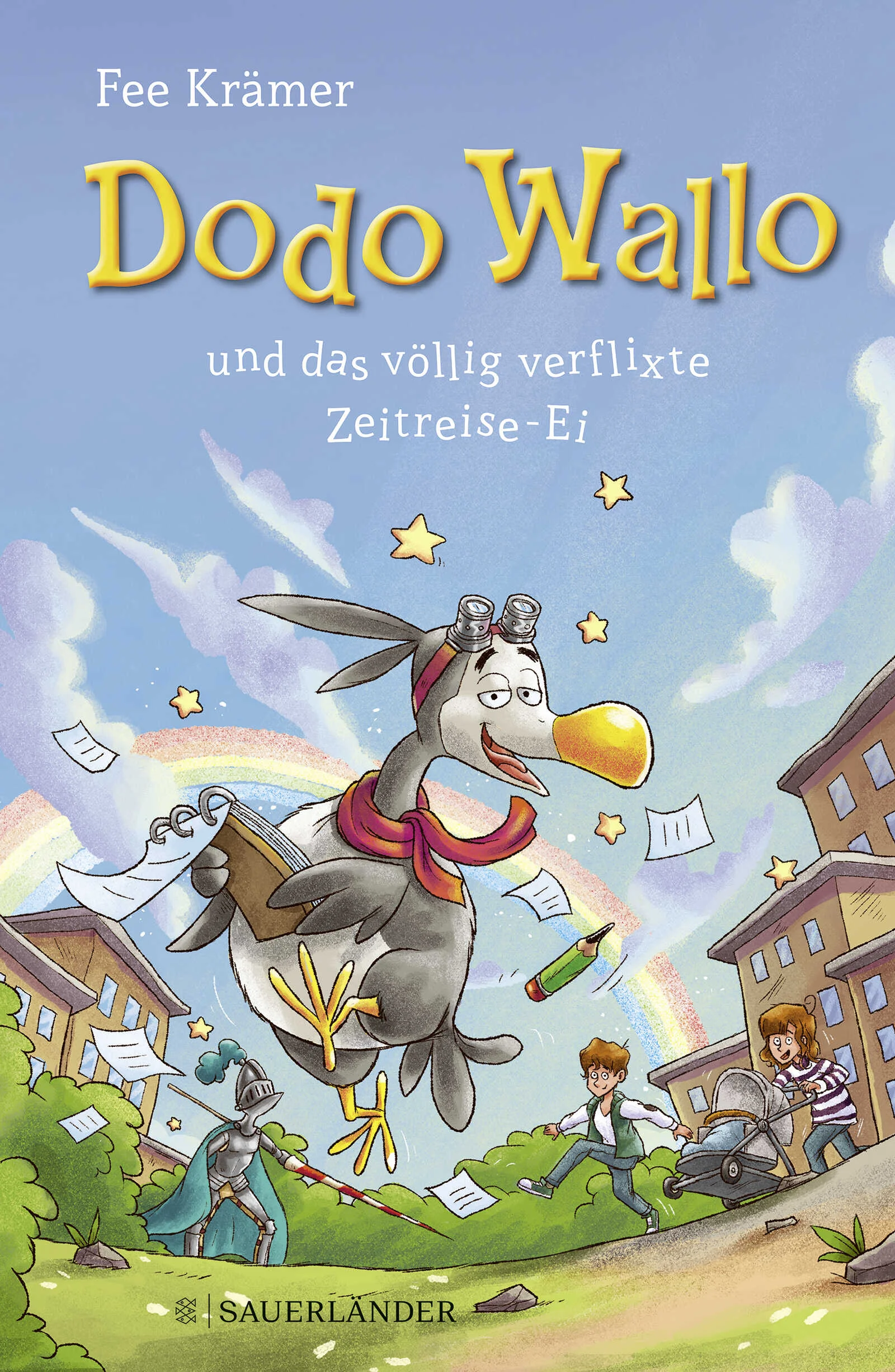 Ein Dodo will zurück in die ZukunftDie Zwillinge Flor und Ferdinand staunen nicht schlecht, als eines Tages ein seltsames Ei in ihrem Kinderzimmer auftaucht. Aus dem Ei schlüpft Wallo – ein sprechender Dodo. Dabei sind Dodos doch längst ausgestorben! Das Ei ist eine Zeitmaschine, stellt sich heraus, und sie ist kaputt. Wallo kann nicht mehr zurück in seine Zeit, und noch dazu spuckt das Ei vollkommen unvorhersehbar irgendwelche »Zeitreise-Geschenke« aus, einen Ritter zum Beispiel und riesengroße Urzeit-Libellen. Schaffen es die Zwillinge, das Zeitreise-Ei zu reparieren?Mit witzigen Bildern von Dominik Rupp