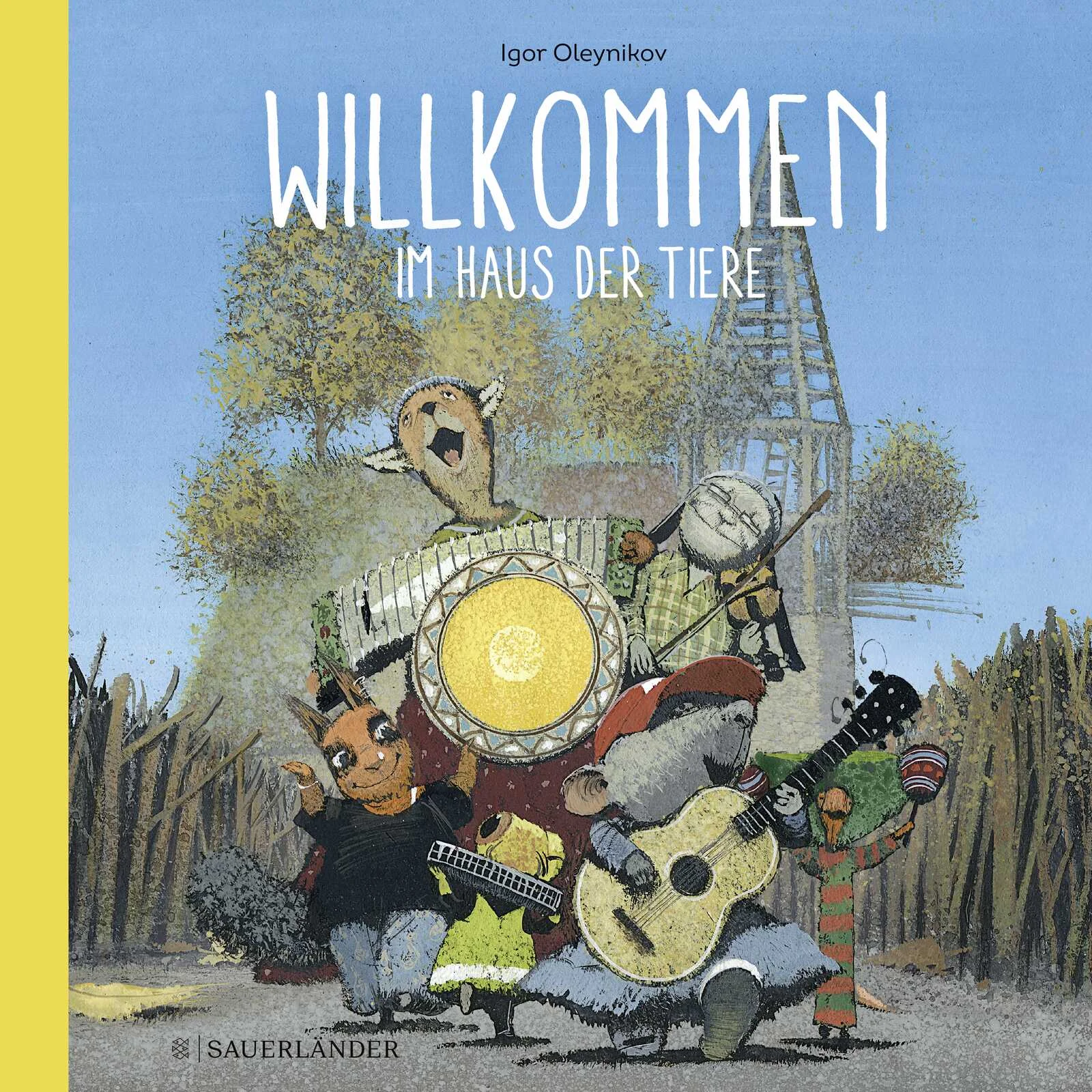 Für Kinder ist Obdachlosigkeit und Wohnungsnot nicht einfach zu begreifen. Dieses russische Volksmärchen wurde von dem Künstler Igor Oleynikov modern interpretiert und erzählt  vor allem in seinen meisterlichen Illustrationen, was es heißt, kein Zuhause mehr zu haben, wie Menschen in diese Situation kommen können und dass sie untereinander zusammenhalten.Die Maus braucht ein Dach über dem Kopf. Sie findet ein leeres Haus und richtet sich dort ein. Die Eidechse kann nicht länger in der Bahnhofshalle leben. Im Haus der Maus bekommt sie ein eigenes Zimmer. Der Frosch wird arbeitslos, wo soll er nur hin? In diesem Haus ist auch er willkommen.  Der Hase kann nicht nach Hause zurück und auf der Parkbank ist es im Winter zu kalt. Alle diese Tiere leben glücklich zusammen. Bis der Wolf kommt. Der macht sich breit und stört die Gemeinschaft. Da taucht der Hausbesitzer auf und reißt alles ab. Die Tiere müssen sich ein neues Haus suchen. Aber den Wolf lassen sie nicht mehr rein.Eine Bilderbuchgeschichte von sozialer Ausgrenzung aber auch von bedingungslosem Zusammenhalt.