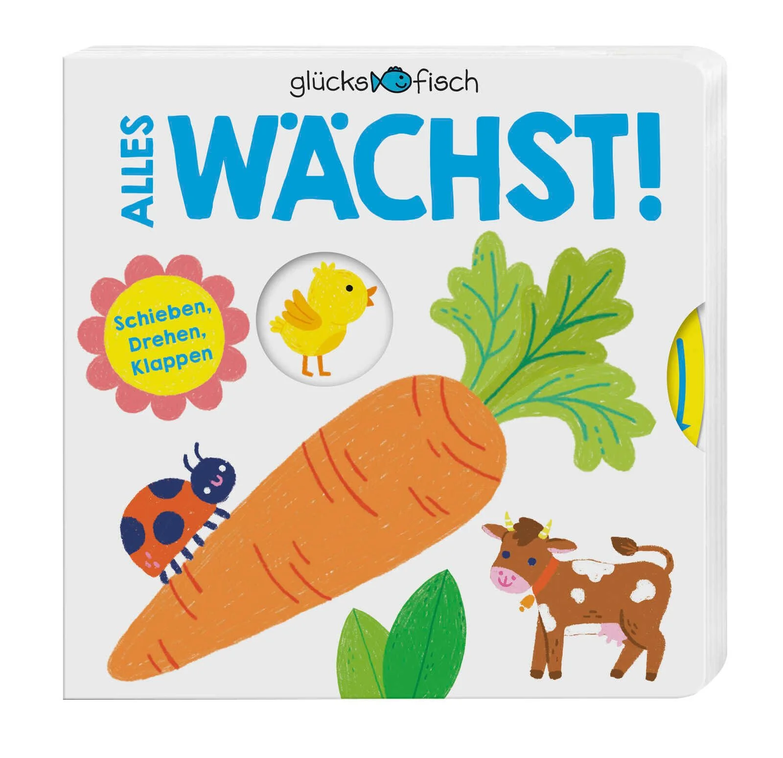 Ein interaktives Spielbuch mit vielen tollen Effekten für kleine Natur-Entdecker!Mit diesem animierenden Pappbilderbuch kommen kleine Forscher ab 18 Monaten voll auf ihre Kosten. Ob Lämmchen oder Kaulquappe, Möhrensamen oder Apfelblüte: Die Kinder drehen, klappen und schieben und lassen so Tiere und Pflanzen wachsen und sich verwandeln. So entdecken sie die Umwelt und setzen sich mit faszinierenden Naturphänomenen auseinander. Und ganz nebenbei schult das Buch die Koordination von Auge und Hand. Ein Muss für alle, die beginnen, die Welt vor ihrer Haustür zu erkunden!- Spiel-Effekte auf jeder Seite: Drehscheiben, Schieber, kleine und große Klappen- Spielerisches Entdecken der Umwelt und Erfahren von Naturphänomenen - Fördert die Hand-Auge-KoordinationGlücksfisch - für glückliche Kinder