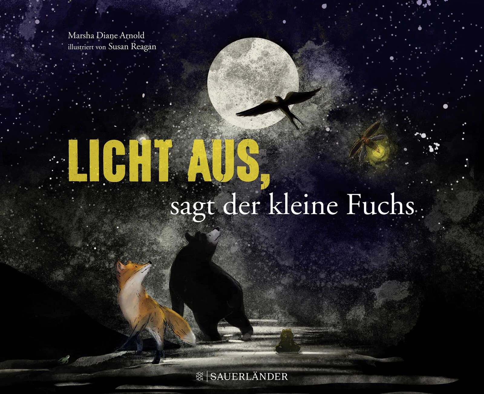 Warum die Welt auch die Dunkelheit brauchtDunkelheit bricht an, der kleine Fuchs will sich schlafen legen. Aber überall ist Licht. Autolichter, Straßenlichter, rote Lichter, blinkende Lichter. Wo ist nur die Dunkelheit? Wo sind die Sterne, die mich leiten, fragt der Singvogel, der verwirrt im Kreis herumfliegt. Der Frosch vermisst das Froschkonzert. Das gibt es nur bei Dunkelheit. Auch der Bär findet keine Ruhe für seinen Winterschlaf. Gemeinsam machen sie sich auf die Suche nach der Dunkelheit. Denn nur dort kann man den Himmel und die Sterne sehen. Eine emotionale Bilderbuchgeschichte zum Thema Lichtverschmutzung. Sie erzählt mit beeindruckenden Illustrationen wie die Natur und der Lebensrhythmus der Tiere durch das viele Licht beeinflusst werden. 