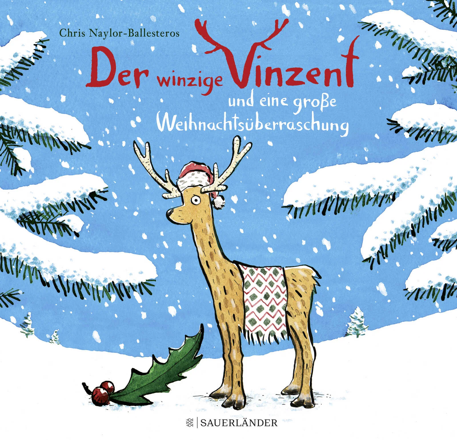 Wenn Weihnachtswünsche in Erfüllung gehen. Der winzige Vinzent war wirklich ein winziges Rentier. Den großen Rentieren war er bei den Weihnachtsvorbereitungen keine Hilfe. Überall störte er bloß. Wenn er doch nur etwas tun dürfte. Nur ein winziges Bisschen. Bis der Weihnachtsmann ihn am Tag vor Heiligabend in sein Weihnachtspostzimmer schickte. Dort fand Vinzent den Wunschzettel eines kleinen Mädchens. Es wünschte sich sehnlichst ein winziges Rentier. Sofort schmiedete Vinzent einen Plan. Er versteckte sich im Weihnachtsmann-Schlitten, fuhr mit in die Dunkelheit und sprang im rechten Moment ab. Hier wohnte das Mädchen. Aber wie sollte er nun diese hohen Treppenstufen hinaufkommen? Wie konnte er das Zimmer des Mädchens erreichen? Wie gut, dass der Weihnachtsmann dem winzigen Vinzent helfen konnte, einen riesigen Wunsch zu erfüllen. Eine rührende Bilderbuchgeschichte darüber, dass auch Kleine ganz große Wünsche erfüllen können.