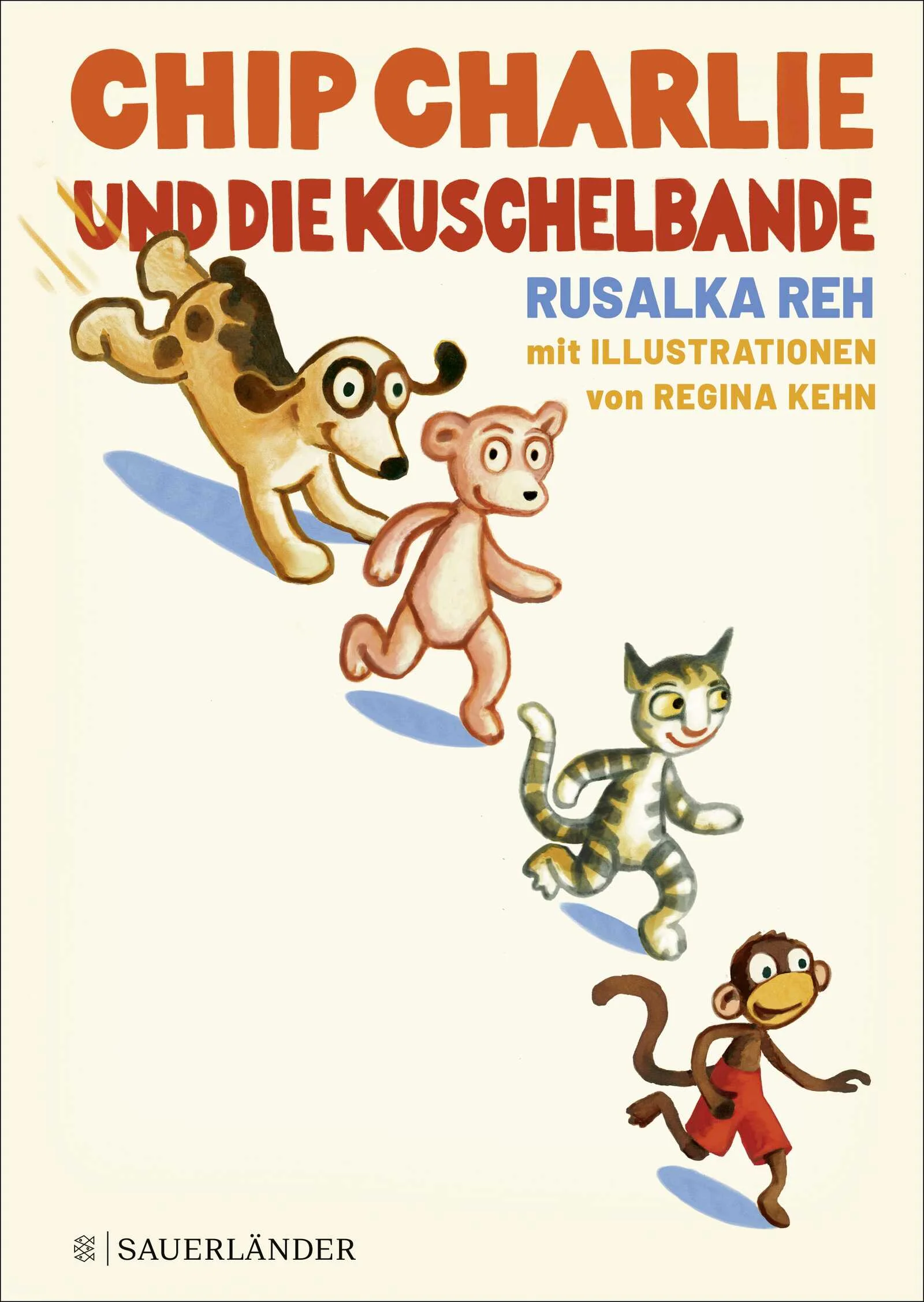Als Mick den kleinen Plüschaffen Chip Charlie im Laden sieht, weiß er, dass sie zusammengehören! Mama findet zwar, dass Mick genug Kuscheltiere hat, aber von seinem Taschengeld darf er kaufen, was er will. Und wirklich: Chip Charlie ist ein Glücksgriff. Jeden Abend vor dem Einschlafen flüstert er Mick ins Ohr, welche Abenteuer er tagsüber mit Bär Jungejunge, Katze Liporella und Herrn Banjo, dem Hund, erlebt hat. Wenn jemand zu Hause ist, sitzen die Stofftiere natürlich brav auf dem Bett und tun nichts. Doch Mick weiß: Alles Tarnung! Die Kuschelbande hat es faustdick hinter den Plüschohren!Mit supertollen Illustrationen von Regina Kehn – und der besten Kuschelbande der Welt