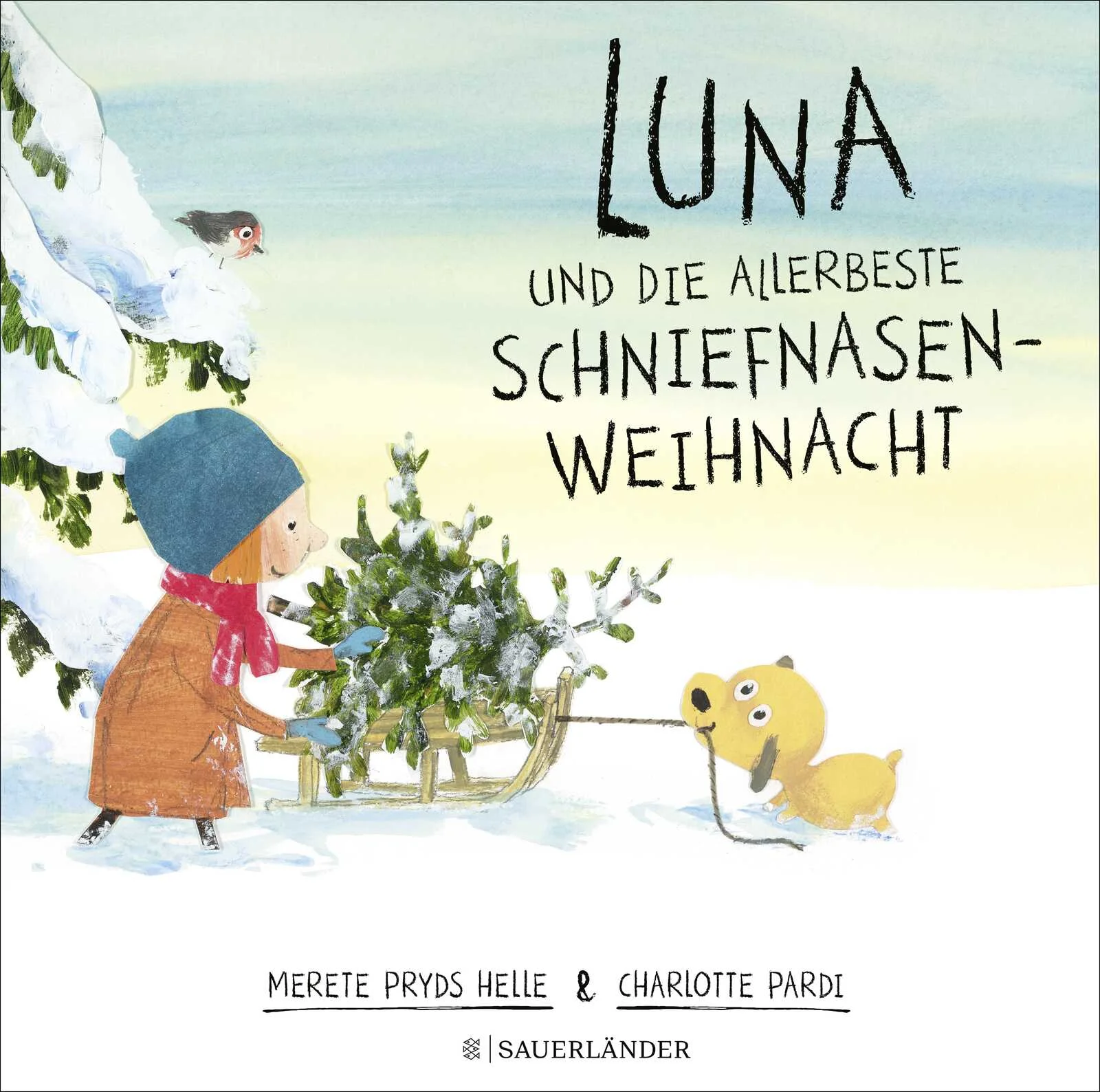 Alle haben Schnupfen, eine rote Nase und Husten fürchterlich. Muss Weihnachten jetzt ausfallen?Alle außer Lilli wachen am Morgen mit einer Schniefnase auf. Papas Nase ist besonders rot.  Er hustet schauerlich und kommt nicht aus dem Bett. Aber heute ist doch Weihnachten! Wer holt denn jetzt den Weihnachtsbaum, sorgt für die Geschenke und das Weihnachtsessen? Luna, der kleine Hundewelpe, und Lilli wissen ganz sicher: Weihnachten darf nicht ausfallen! Aus dem Wald schleppen sie einen Tannenbaum nach Hause. Weihnachtsgeschenke sind flux gebastelt. Aber kriegen sie das auch mit dem Festtagsbraten hin? Da hilft eine Prise wichteliger Weihnachtszauber, und gemeinsam retten Luna und Lilli das Weihnachtsfest in letzter Minute.Luna und Lilli ein starkes Gespann - mit diesem Hund an der Seite kann man alles schaffen!
