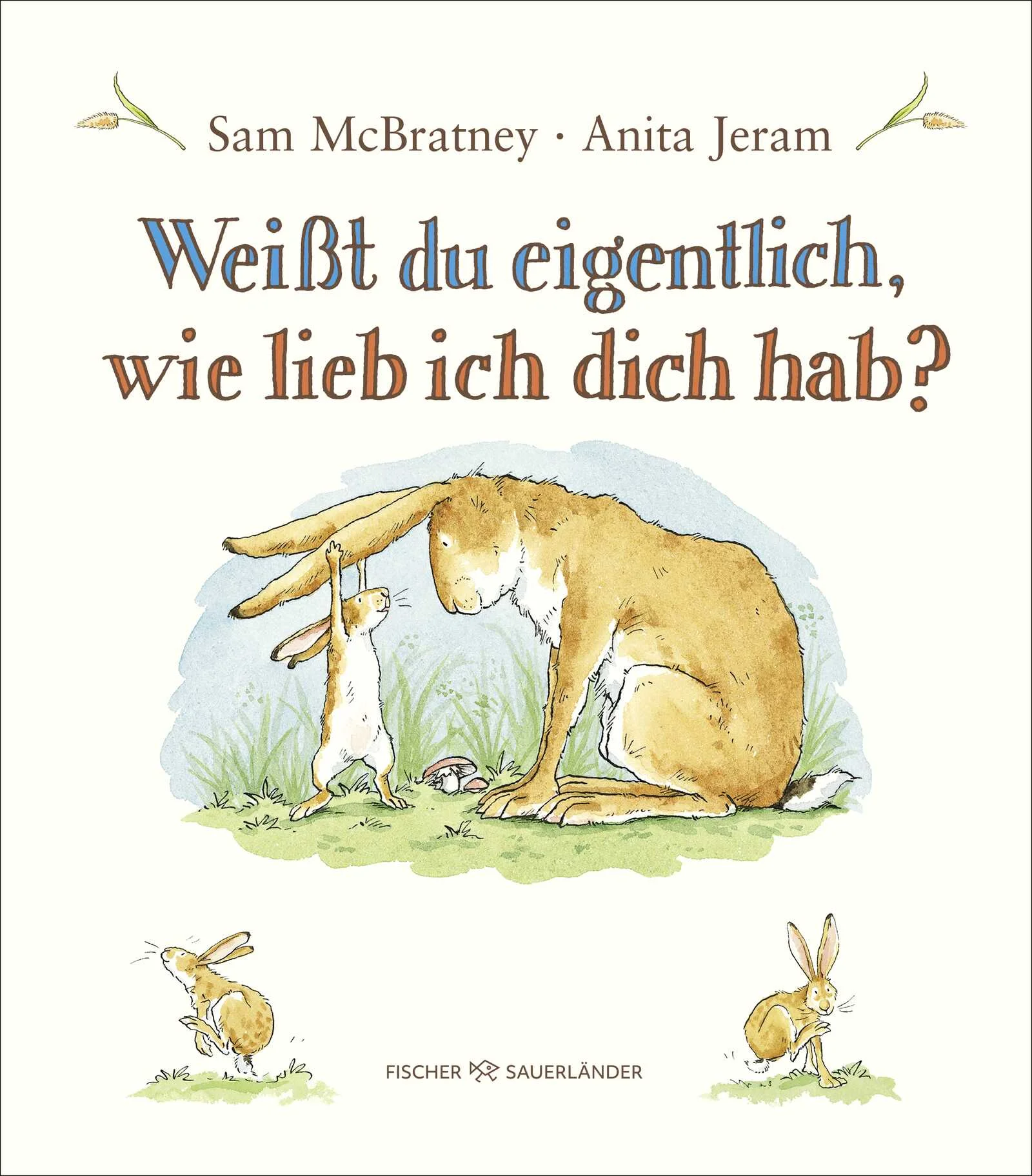 Der Bilderbuchklassiker mit der schönsten Liebeserklärung der Welt als großes Bilderbuch. Der kleine Hase hat den großen Hasen lieb. Wie lieb? Sooo lieb hat er ihn und breitet die Ärmchen aus. Aber die Arme des großen Hasen reichen weiter.Manchmal, wenn man jemanden sehr, sehr gern hat, sucht man nach Worten, die dieses überwältigende Gefühl beschreiben können. Der kleine und der große Hase machen es vor, wie das gehen kann.Ein zeitlos schönes Bilderbuch.
