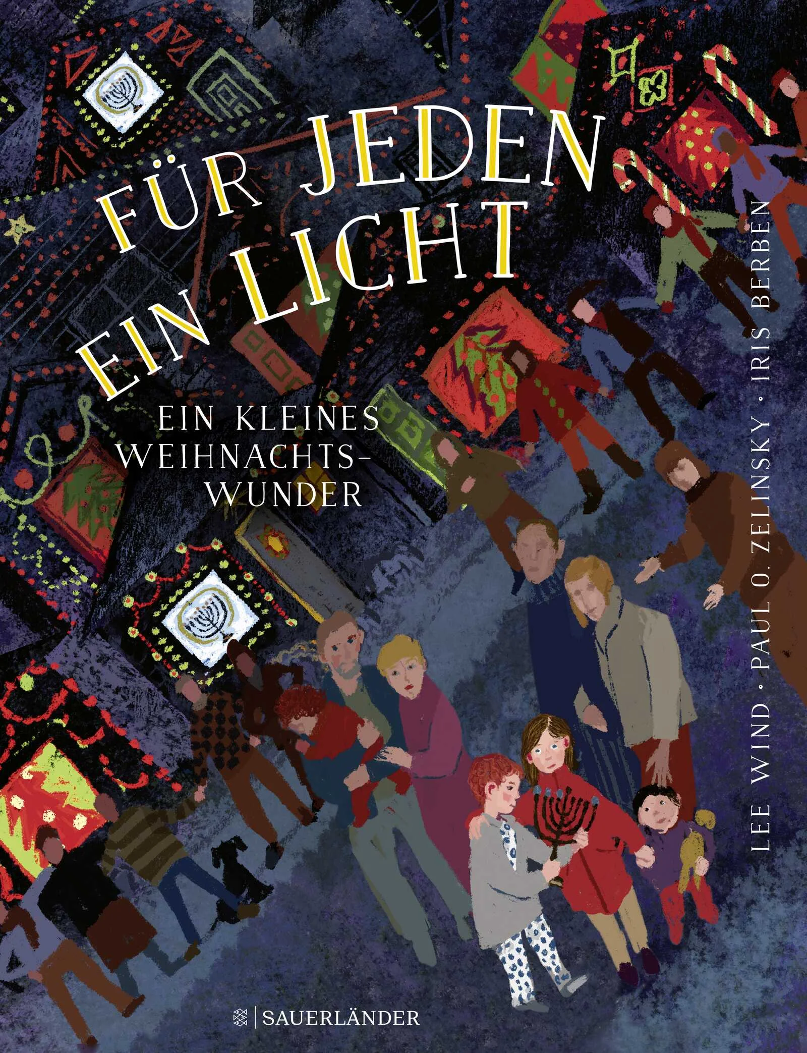 Ein Bilderbuch gegen den Antisemitismus.Simon hilft bei den Vorbereitungen für das Lichterfest und Teresa schmückt mit ihren Eltern den Weihnachtsbaum. Sie sind Nachbarn und beste Freunde. Gemeinsam zählen sie die Tage bis zum großen Fest, spielen im Schnee, backen Plätzchen. Sie teilen ihre Freude an den gleichen Dingen, erfreuen sich aber auch an dem, was sie unterscheidet. Abends erstrahlen ihre Fenster im festlichen Licht. Da fliegt ein Stein, Scherben fallen zu Boden, die Kerzen der Chanukkia verlöschen. Die Polizei kommt. Offensichtlich gibt es Menschen, die Anderssein nicht akzeptieren. Simon will die Lichter wieder anzünden, sie sollen sich als Juden nicht verstecken. Entschlossen malt Teresa den Leuchter mit den neun Kerzen auf ein Blatt Papier. Für Simon! Und hängt dieses Bild in ihr Fenster. Tausende machen es ihr nach.Eine wahre Geschichte von respektvollem Miteinander, von Liebe und Solidarität.