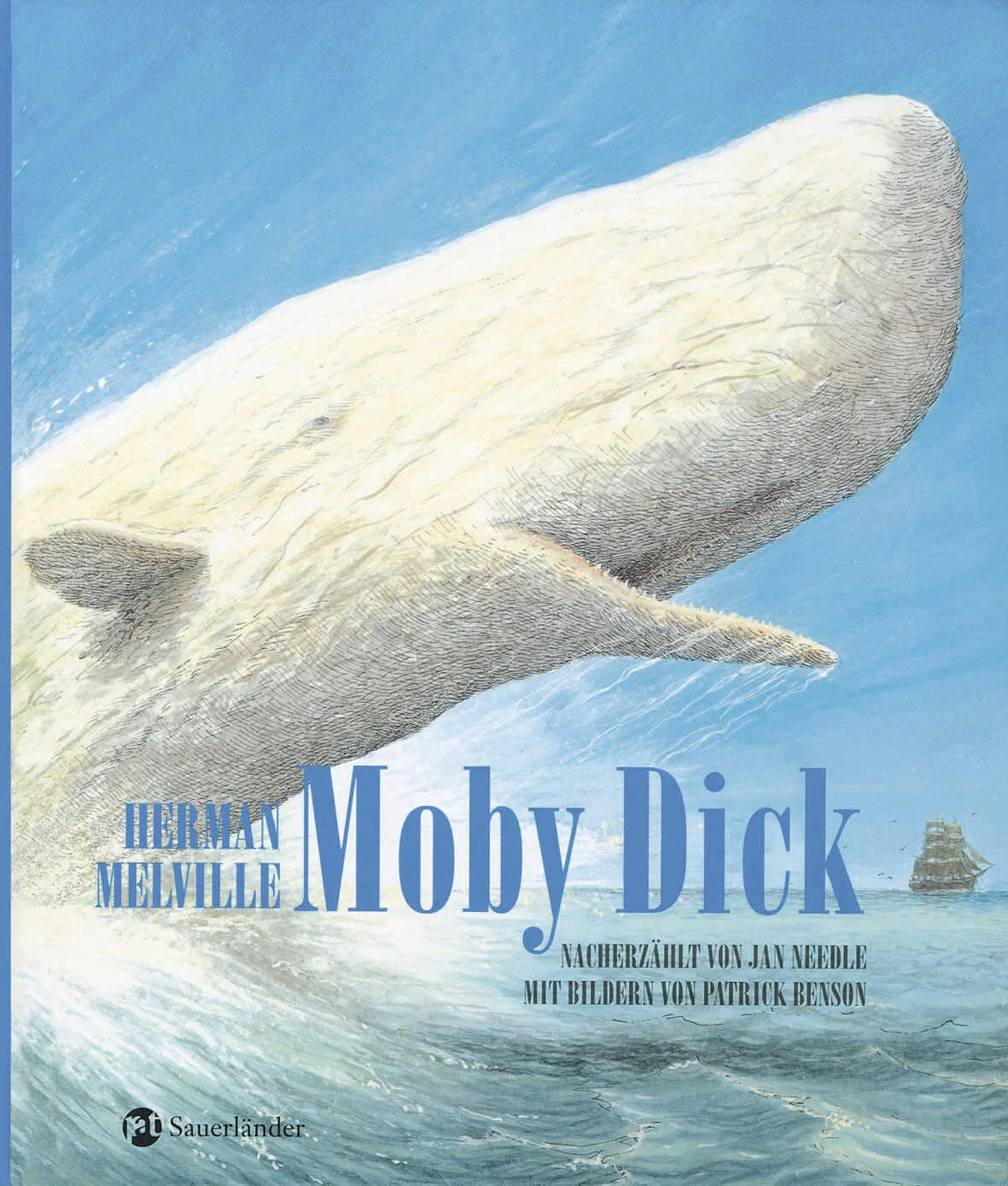 »Nennt mich Ismael«so beginnt »Moby Dick«, einer der berühmtesten Romane der Weltliteratur.   Hier neu nacherzählt und illustriert, mit einem Glossar der wichtigsten Fachbegriffe und einer Bildlegende des Walfangschiffes.Der Roman beruht auf persönlichen Erfahrungen: Mehrere Jahre fuhr Melville als Matrose auf der Südsee und dem Atlantik. Und deshalb erzählt er so mitreißend und spannend, dass einem beim Lesen fast das Herz stehen bleibt. Passend dazu beschwört Patrick Benson mit dramatischen Bildern die Geschichte vom grimmigen Kampf zwischen Mensch und Tier herauf.