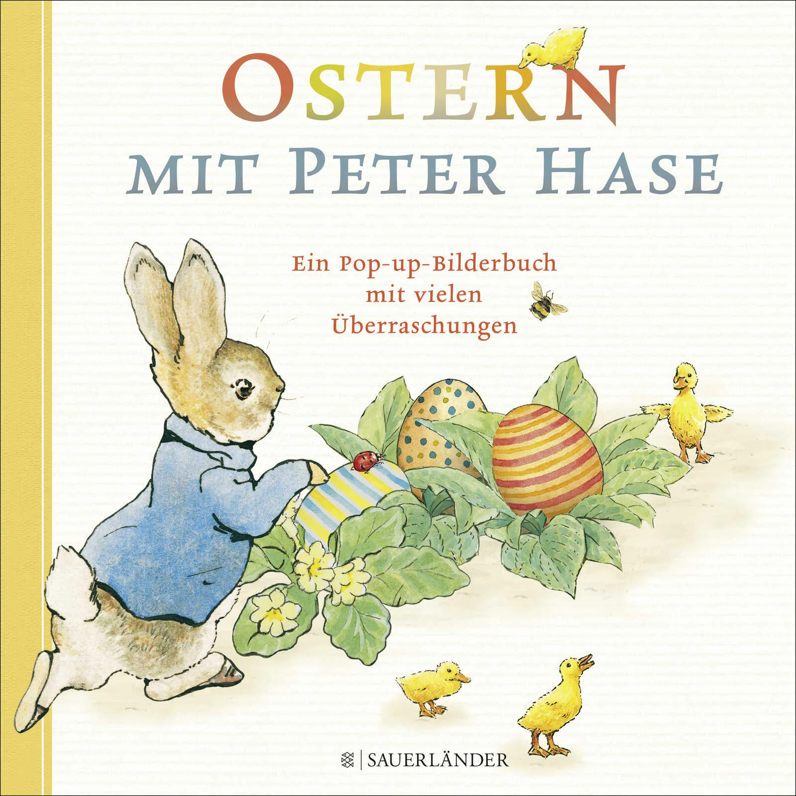 Ein Ostergeschenk mit tollen Pop-up-, Zieh- und Klappelementen für Kinder ab 3 JahrenOstern steht vor der Tür. Peter Hase und seine Freunde bereiten alles für das große Fest vor. Sie schmücken den Hasenbau und kaufen Leckereien im Laden von Curry und Kappes ein. Die Entenküken spielen mit ihrer Mama verstecken und dann ist es endlich is es soweit. Die Ostereiersuche kann beginnen. Peter Hase freut sich über viele bunte Eier in seinem Körbchen. Mit vielen Klappen, Zieh- und tollen Pop-up-Elementen gibt es auch für die kleinen Leser so einige Osterüberraschungen zu entdecken.Stabiles Pappbilderbuch mit toller AusstattungAuf jeder Seite wartet eine ÜberraschungEin ideales Ostergeschenk für Kleine ab 3 