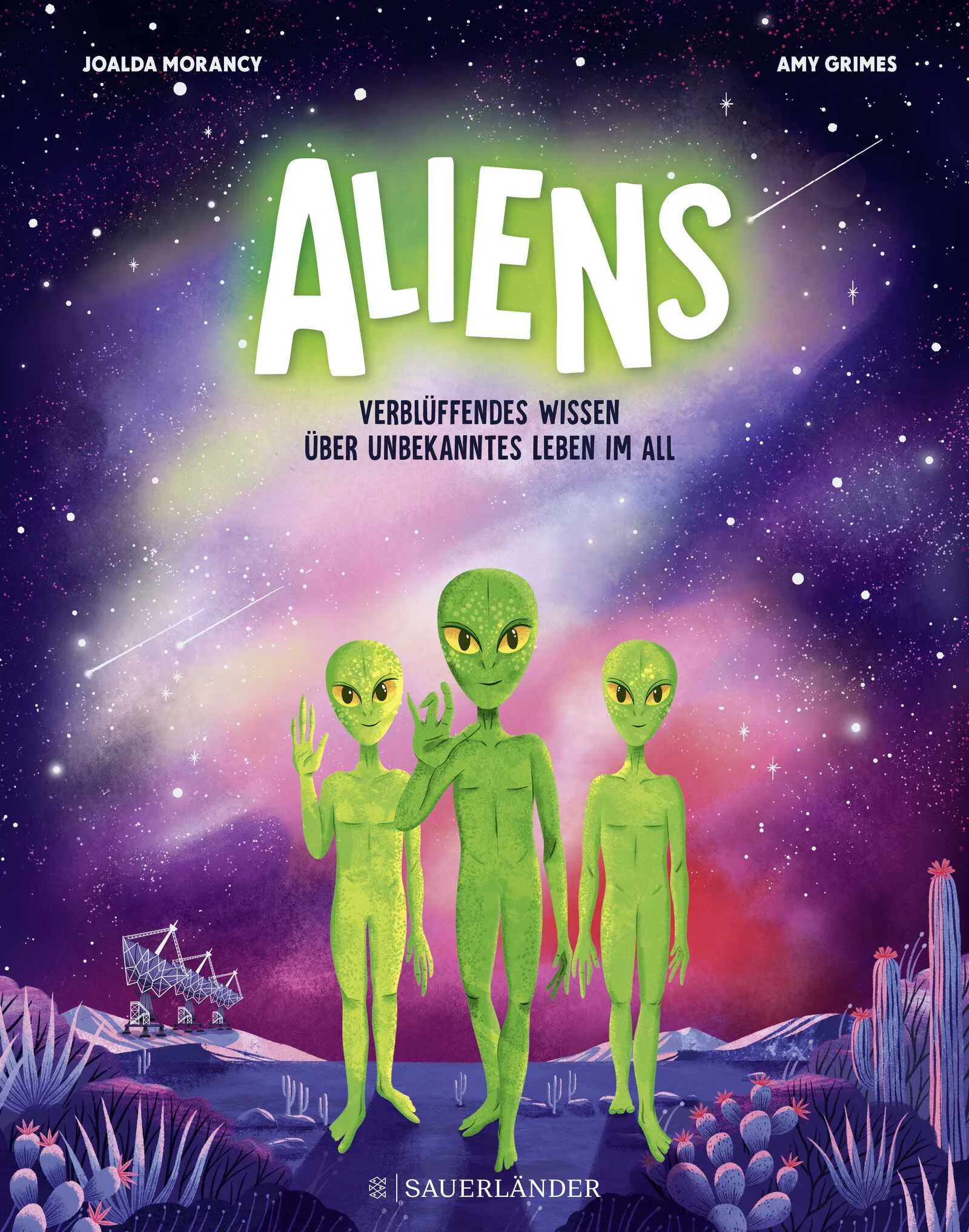 Spannendes Kindersachbuch über Außerirdische und das Weltall für Mädchen und Jungen ab 8 JahrenGibt es Aliens? Existiert noch auf anderen Planeten im Universum Leben? Sind UFOs real?Auf der Suche nach Antworten reisen wir in diesem illustrierten Sachbuch quer durch unser Sonnensystem und in die Tiefen des Kosmos. Hier erfahren wir alles über aktuelle Raumfahrt-Missionen, und darüber, wie heute nach außerirdischem Leben geforscht wird – und wie die Suche nach Leben außerhalb der Erde in Zukunft aussehen könnte.Das perfekte Geschenk für zukünftige Astrophysiker, Alien-Forscherinnen und Weltraumfans ab 8 JahrenAlles über Aliensichtungen, Ufo-Landungen und ferne GalaxienAbwechslungsreiche farbige Illustrationen bieten faszinierende Einblicke – auch für ältere Leser*innenRandvoll mit coolen Informationen und neuesten Erkenntnissen über aktuelle Raumfahrt-Missionen: Mach dich bereit, Roboter auf dem Mars zu treffen und auf eisigen Monden in unterirdische Ozeane einzutauchen. Flieg mit einem Kometen das All und erfahre alles darüber, wie heute nach außerirdischem Leben geforscht wird! 