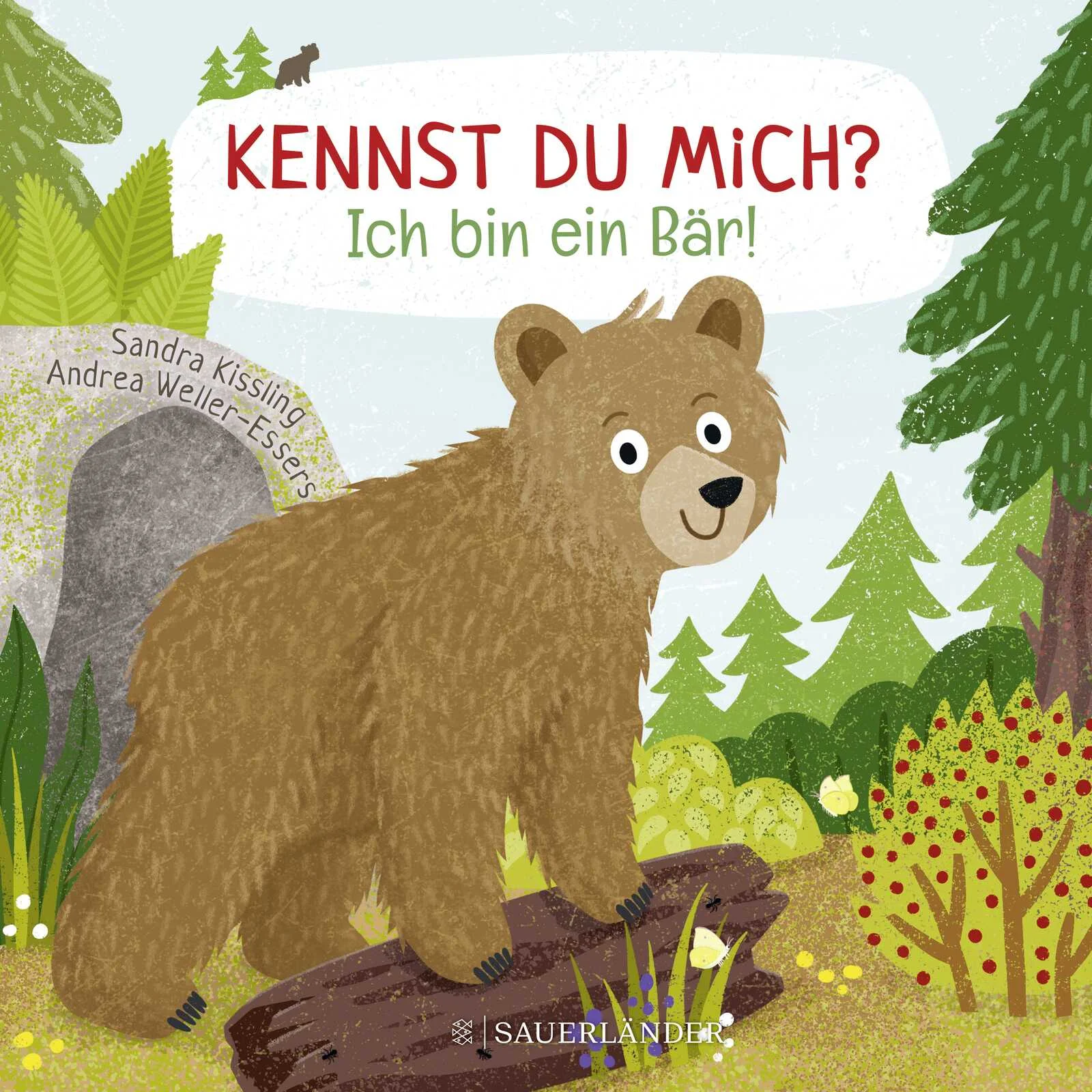 Ein Sach-Bilderbuch für Kinder ab 2 Jahren – so niedlich war Sachwissen noch nie!Huhu, siehst du mich? Ich bin der kleine Bär und tapse gerade alleine durch den dichten Wald. Die meiste Zeit spiele und balge ich aber mit meinem Bruder. Unsere Mama bringt uns alles bei, was Bären wissen müssen, bis wir groß und stark sind: Schnuppern, klettern und Fische fangen. Kommst du mit in mein Zuhause?Der kleine Bär nimmt Kinder mit in seine Welt, zeigt ihnen in diesem Pappbilderbuch den spannenden Tierkinder-Alltag und gibt Einblicke in das Leben in der Natur: Abenteuer bei der Nahrungssuche und kleine Geschwisterbalgereien können so miterlebt werden. Gefühlvolle und altersgerechte Texte erklären Kleinkindern, wo die Tiere leben, wie sie groß werden, und was sie besonders gut können.  Emotionale Tiergeschichte zum Vorlesen für Kinder ab 2 JahrenErstes Sachwissen für die kleinsten Tier-FreundeLieblingstiere erzählen ihre Geschichte – ein tolles Geschenk mit KuschelfaktorLerne noch mehr Lieblingstiere kennen:Kennst du mich? Ich bin ein Kaninchen