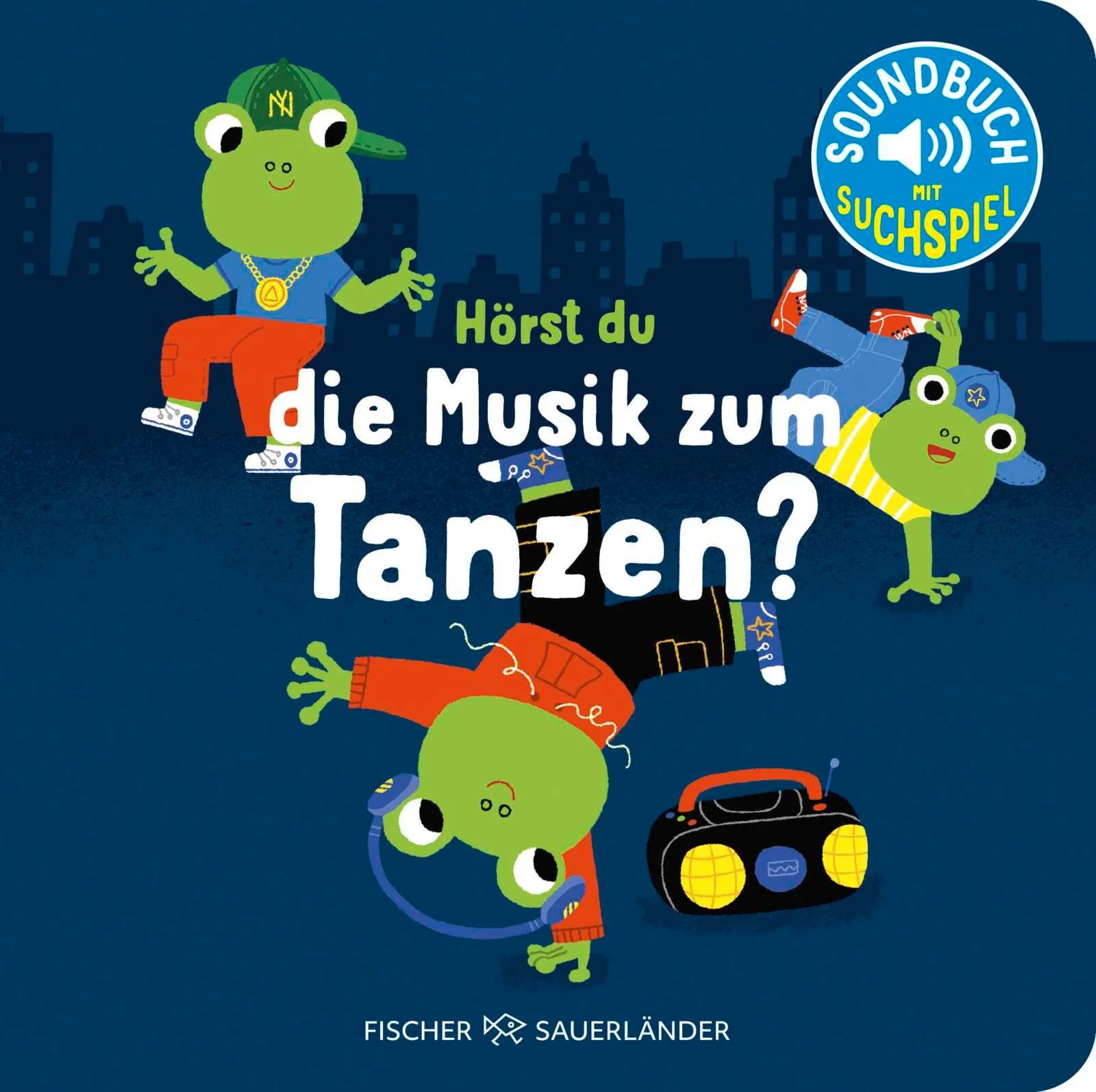 Kunterbuntes Pappbilderbuch mit Musik und Geräuschen zum Tanzen für Kinder ab 18 Monaten!Kinder lieben es zu tanzen. Und so bewegen sich alle rhythmisch zum Tango, hüpfen fröhlich zum Charleston, wirbeln zur Salsa herum, rocken wie Elvis zu Rock ’n’ Roll und rappen zu einer fetzigen Hip-Hop-Melodie. Dieses Buch liefert die passende Musik dazu. Dank hoher Soundqualität und besonders langer Sounds, macht das Tanzen und Zuhören gleich doppelt Spaß. Mit diesem Pappbilderbuch voller schöner Geräusche und Melodien funktioniert die musikalische Früherziehung sogar zu Hause und schon für die Kleinsten. Um die Musikstücken abzuspielen, können Kinder durch einfaches Berühren den Soudchip aktivieren und auch wieder stoppen.Ein Muss für alle tanzbegeisterten kleinen Hüpfer!Stabile Pappbilderbuchseiten für kleine KinderhändeGroßartige SoundqualitätModerne und farbenfrohe IllustrationenMit praktischem Ein-und AusschalterQUALITÄTSHINWEISUnsere Bücher unterliegen einem strengen Qualitätsprozess. Aufgrund der unterschiedlichen Länge der Musikstücke kann es jedoch vorkommen, dass die Lebensdauer der Batterien variiert. Die Bücher dieser Reihe sind keine Wegwerfprodukte; die Batterien unter der kleinen Klappe hinten im jeweiligen Buch können deshalb einfach ausgewechselt werden.Wir wünschen viel Spaß mit diesen besonderen Büchern!