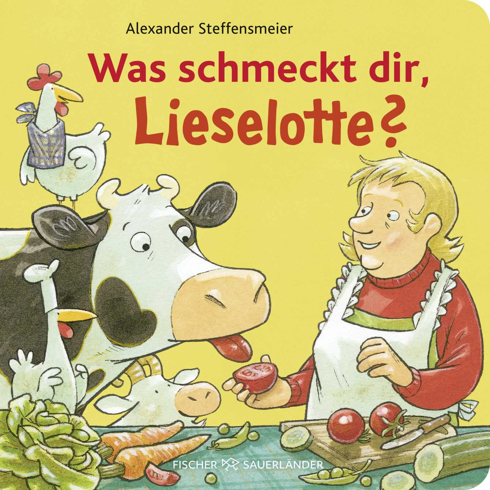 Eine lustige Pappbilderbuch-Geschichte mit der Kuh Lieselotte für Kinder ab 2 Jahren!Lieselotte frisst am liebsten frisches Gras. Aber jeden Tag ist das doch etwas langweilig. Was wohl die anderen Tiere auf dem Bauernhof gerne mögen? Die Ziege knabbert an einer Distel - viel zu stachelig! Bei den Hühnern gibt es Körner - viel zu wenig! Die Bäuerin kocht gerade Spaghetti - lecker, findet Lieselotte. Aber zum Nachtisch muss es dann wieder Lieselottes Lieblingsessen sein: Frisches, grünes Gras!Für alle kleinen Feinschmecker, Allesesser und alle Fans von Lieselotte!Lieselottes Abenteuer für die Kleinsten! Auch Kinder ab 2 Jahren haben jede Menge Spaß mit der lustigen Lieblingskuh und ihren Freunden. Fröhliche Bilder und stabile Pappseiten mit abgerundeten Ecken für kleine Kinderhände begeistern Mädchen wie Jungen. Ein schönes Geschenk zum 2. Geburtstag, zu Ostern, Nikolaus und Co.Pappbilderbuch zum Vorlesen für die kleinsten Kuh Lieselotte-FansSo werden Kinder ab 2 Jahren zum Ausprobieren und Genießen animiertWichtiges Alltagsthema lustig aufbereitet 