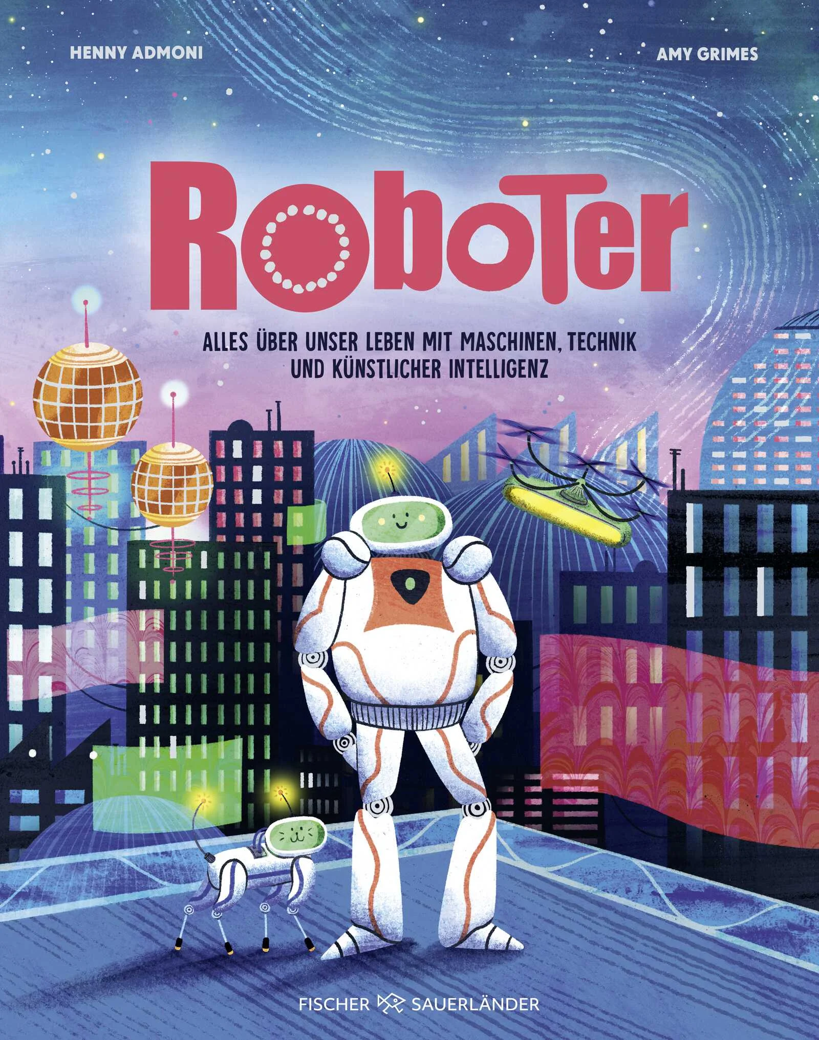Spannendes Kindersachbuch über Roboter und Künstliche Intelligenz für Mädchen und Jungen ab 8 JahrenAlles über Roboter, KI und die Maschinen von morgen: Mit diesem bunt illustrierten Sachbuch ab 8 Jahren tauchen wir ein in die Welt der Roboter und der Künstlichen Intelligenz. Wir erfahren, was Roboter können, und wie wir sie auf erstaunlichste Art einsetzen: von einer Fabrik voller Pizza-Roboter über Roboter, die auf Bäume klettern können, bis hin zu Robotern, die in der Medizin oder in Katastrophengebieten zum Einsatz kommen.Mit vielen erstaunlichen Fakten und anschaulich erklärt von Robotik-Expertin Henny AdmoniDas perfekte Geschenk für alle Kinder ab 8 Jahren, die neugierig auf die Zukunft sind!Abwechslungsreiche atmosphärische Gestaltung, die auch nicht-Technik-Freaks anspricht – auch für ältere Leser*innenDas Thema KI ist in aller Munde – hier wird es einzigartig, spannend und kindgerecht aufbereitet. Samt einer Anleitung zum Bauen eines eigenen Roboters!