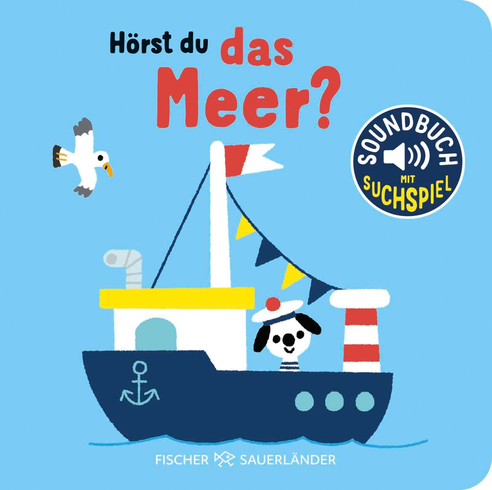 Kunterbuntes Pappbilderbuch mit Geräuschen rund um das Meer für Kinder ab 12 Monaten!Komm, wir fahren ans Meer! Ein Schiffshorn ertönt, Möwen kreischen und Seelöwen, Delfine und Otter tummeln sich fröhlich vor der Küste. Dieses Buch liefert die passende Geräusche dazu. Die hohe Soundqualität und die farbenfrohen Illustrationen machen das Lauschen, Entdecken und Wiedererkennen zu einem echten Hör-Abenteuer für zu Hause und schon für die Kleinsten.Das richtige Buch für alle kleinen Ozeanfahrer*innen und Kapitäne!Stabile Pappbilderbuchseiten für kleine KinderhändeInteraktives Sound-Suchspiel zum RatenHohe SoundqualitätModerne und farbenfrohe IllustrationenMit praktischem Ein-und AusschalterQUALITÄTSHINWEISUnsere Bücher unterliegen einem strengen Qualitätsprozess. Aufgrund der unterschiedlichen Länge der Musikstücke kann es jedoch vorkommen, dass die Lebensdauer der Batterien variiert. Die Bücher dieser Reihe sind keine Wegwerfprodukte; die Batterien unter der kleinen Klappe hinten im jeweiligen Buch können deshalb einfach ausgewechselt werden.Wir wünschen viel Spaß mit diesen besonderen Büchern!