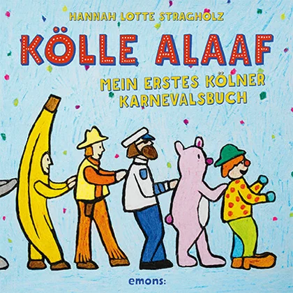 Ein Pappbilderbuch über den Karneval für die größten und kleinsten Kölner, für Jung und Alt zum Entdecken, zum Lachen und Einstimmen auf die schönste Jahreszeit. Die beliebtesten Motive wie Strüßje, Kamelle, die decke Trumm und Zoch – wunderbar leicht, bunt und mit viel Hätz von der Kölner Künstlerin Hannah Lotte Stragholz gezeichnet. Sie feierte jüngst Erfolge mit ihrem animierten Kurzfilm » Ein Aus Weg«, der u.a. mit dem »West Art« Zuschauerpreis beim Filmfest Oberhausen ausgezeichnet wurde und für den Deutschen Kurzfilmpreis 2016 nominiert ist.