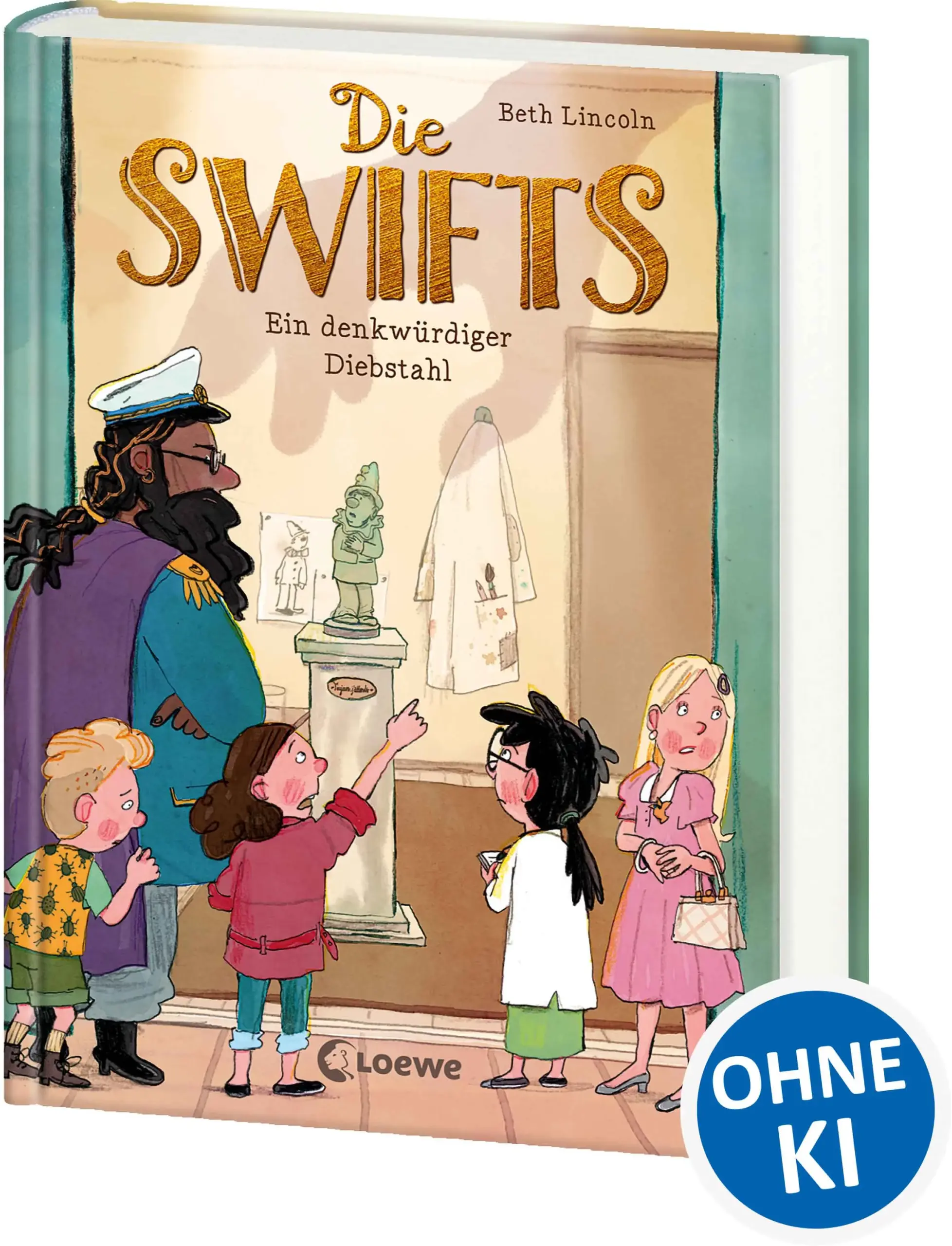 Loewe-Bücher: garantiert ohne KI Raub auf Französisch Erbschaft, Mahlstrom, Schelmerei … Bei den Swifts haben alle Familienmitglieder Namen, die so außergewöhnlich sind wie sie selbst! Eine berühmte Verbrecherbande nimmt das Anwesen der Swifts ins Visier und tauscht ein wertvolles Gemälde gegen einen explodierenden aufblasbaren Vogel ein. Sofort nimmt Schelmerei die Verfolgung auf und ist fest entschlossen, die Diebe zu stellen. Die Spur führt nach Paris, zu ihren französischen Verwandten, den Martinets. Die beiden Familien sind seit Jahrhunderten zerstritten, doch als weitere Raubüberfälle geschehen, müssen sie sich zusammentun, um das Geheimnis zu lüften. Band 2 der humorvollen Familiengeschichte In dieser humorvollen Familiengeschichte für Kinder ab 10 Jahren wird ein rätselhafter Kriminalfall gelöst, wobei außergewöhnliche Figuren auf ein cooles Setting treffen. Der innovative Aufhänger, dass der Name den Charakter einer Figur vorgibt, regt zum Nachdenken über Fragen der Identität und persönlichen Entwicklung an. Die Schwarz-Weiß-Illustrationen von Kai Schüttler treffen den besonderen Ton der Geschichte und runden das Leseerlebnis ab. Knives Out im Kinderbuch! Der Titel ist bei Antolin gelistet.